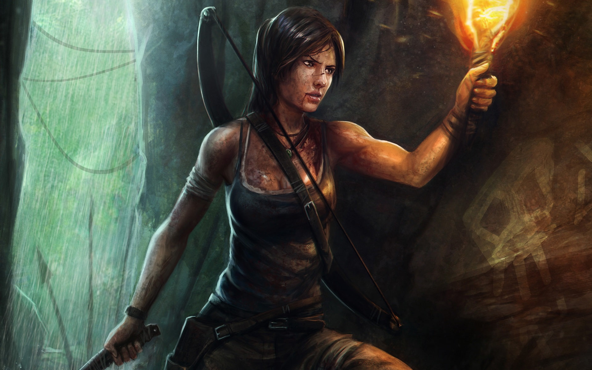 Raider, Girl, Croft, 1080P, Tomb, Torch, Lara, HD Wallpaper
