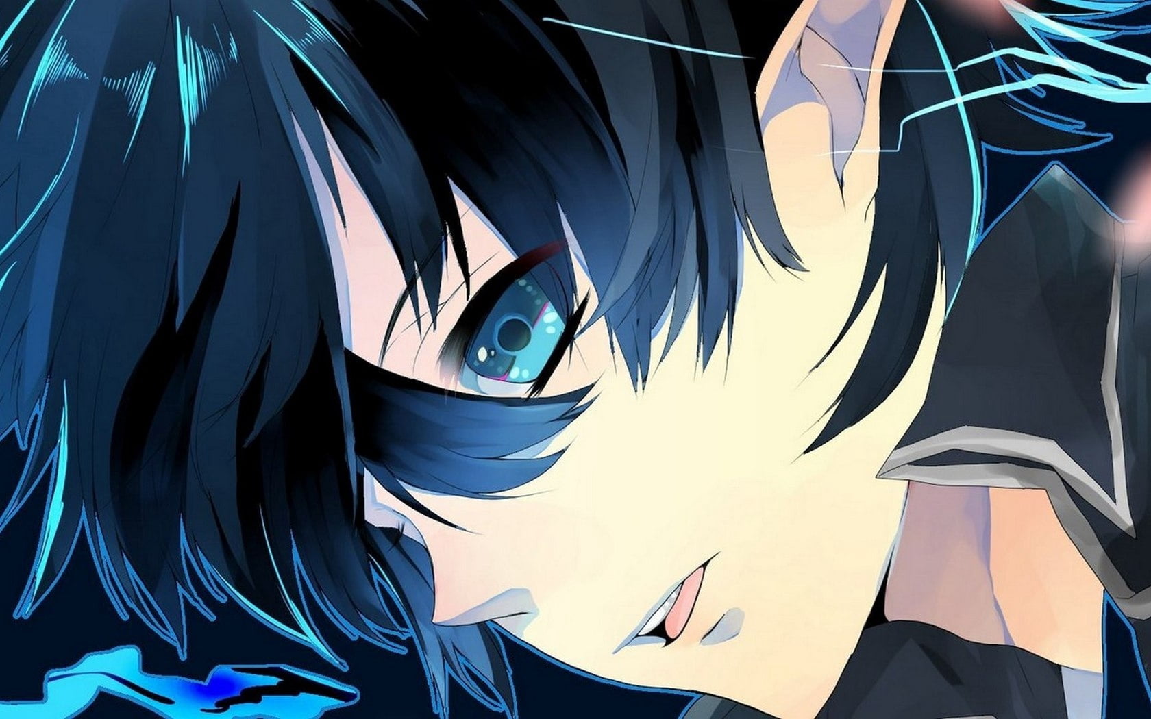 rin okumura, close-up, representation, creativity, no people, backgrounds, anime, built structure, design, sky, building exterior, elegance, women, beautiful, HD Wallpaper