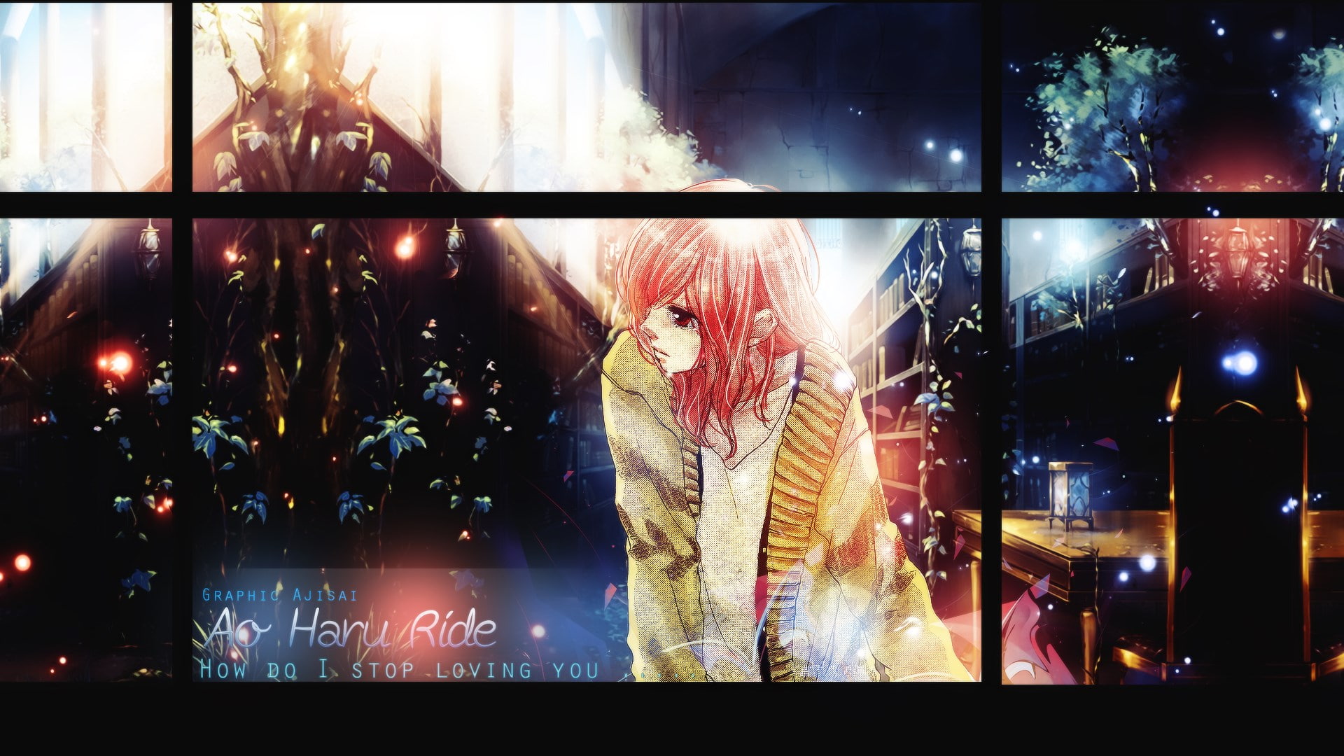 panoramic, transparent, winter, city, night, outdoors, men, window, women, people, variation, retail, real people, warm clothing, ao haru ride, 1080P, HD Wallpaper