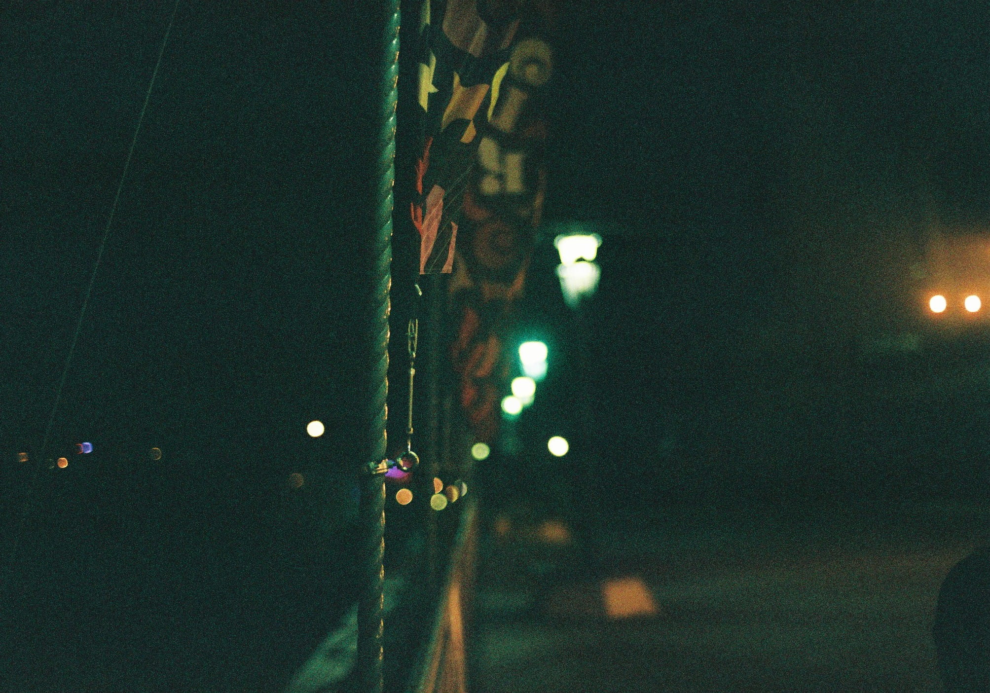 night, car, nature, odessa, raindrop, illuminated, street light, light, close-up, no people, drop, focus on foreground, outdoors, street, town, 1080P, HD Wallpaper