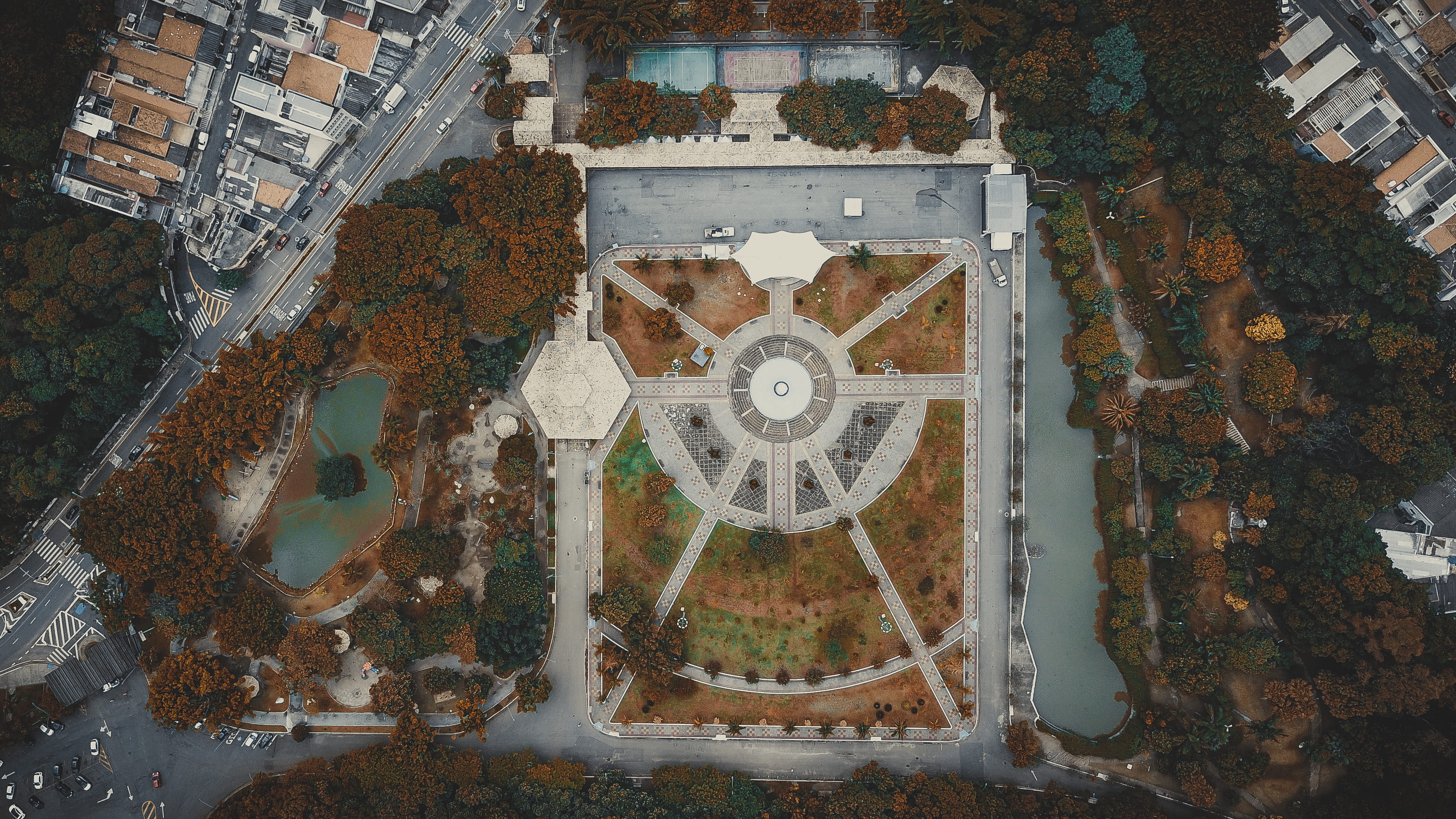 são josé, aerial view, place of worship, built structure, dome, nature, 4K, architecture, apse, water, pattern, day, landscape, building, outdoors, unnamed road - são josé, HD Wallpaper