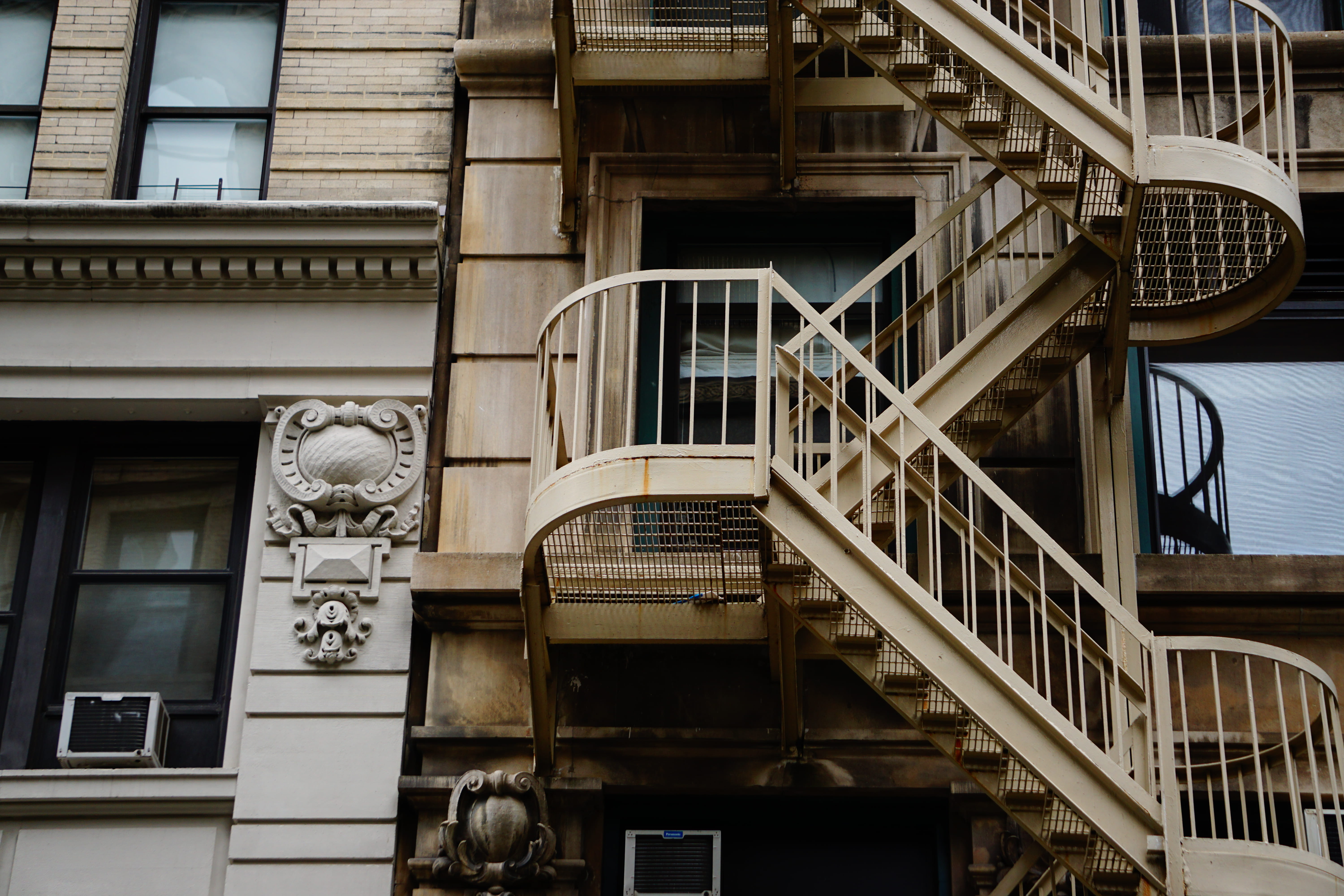 prison, architecture, city, concrete, staircase, no people, porch, banister, pergola, patio, arbour, apartment, outdoors, skylight, steps and staircases, HD Wallpaper