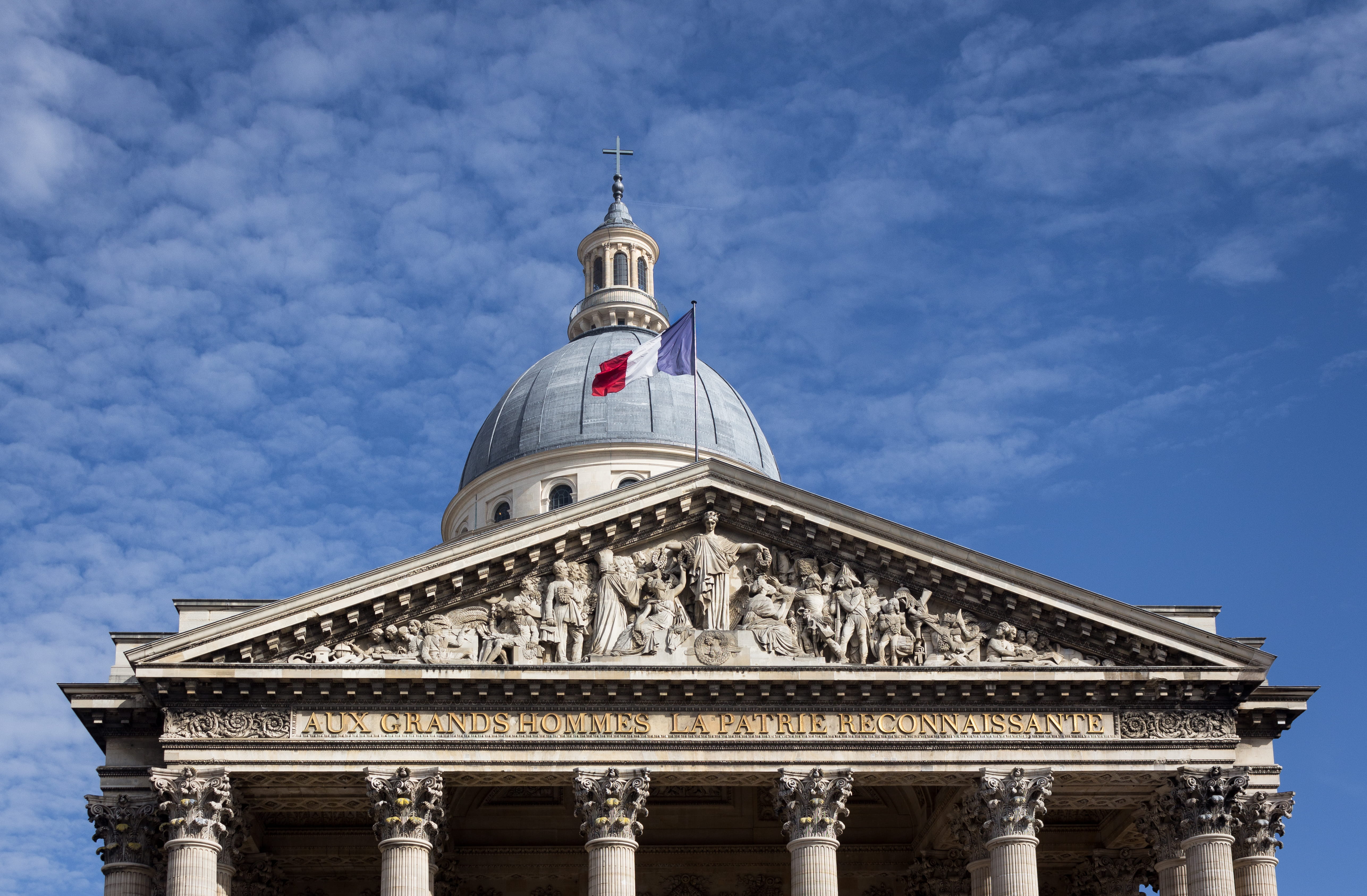 the past, building exterior, paris, low angle view, place of worship, sky, pediment, architectural column, cloud - sky, travel destinations, religion, history, HD Wallpaper