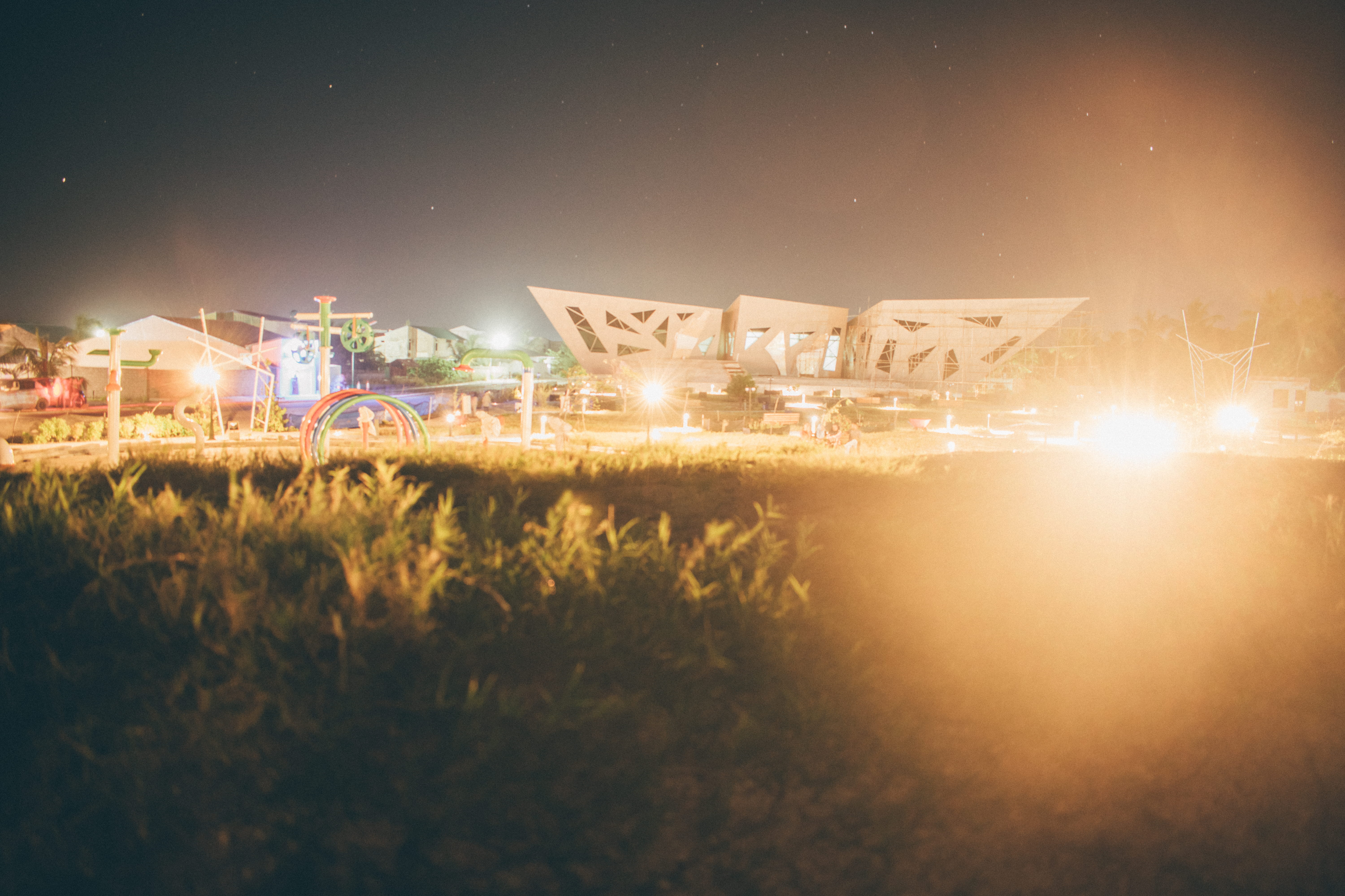 thinadhoo, plant, sky, lens flare, nightsky, night, nightlife, built structure, building exterior, glowing, text, illuminated, digital composite, city, HD Wallpaper