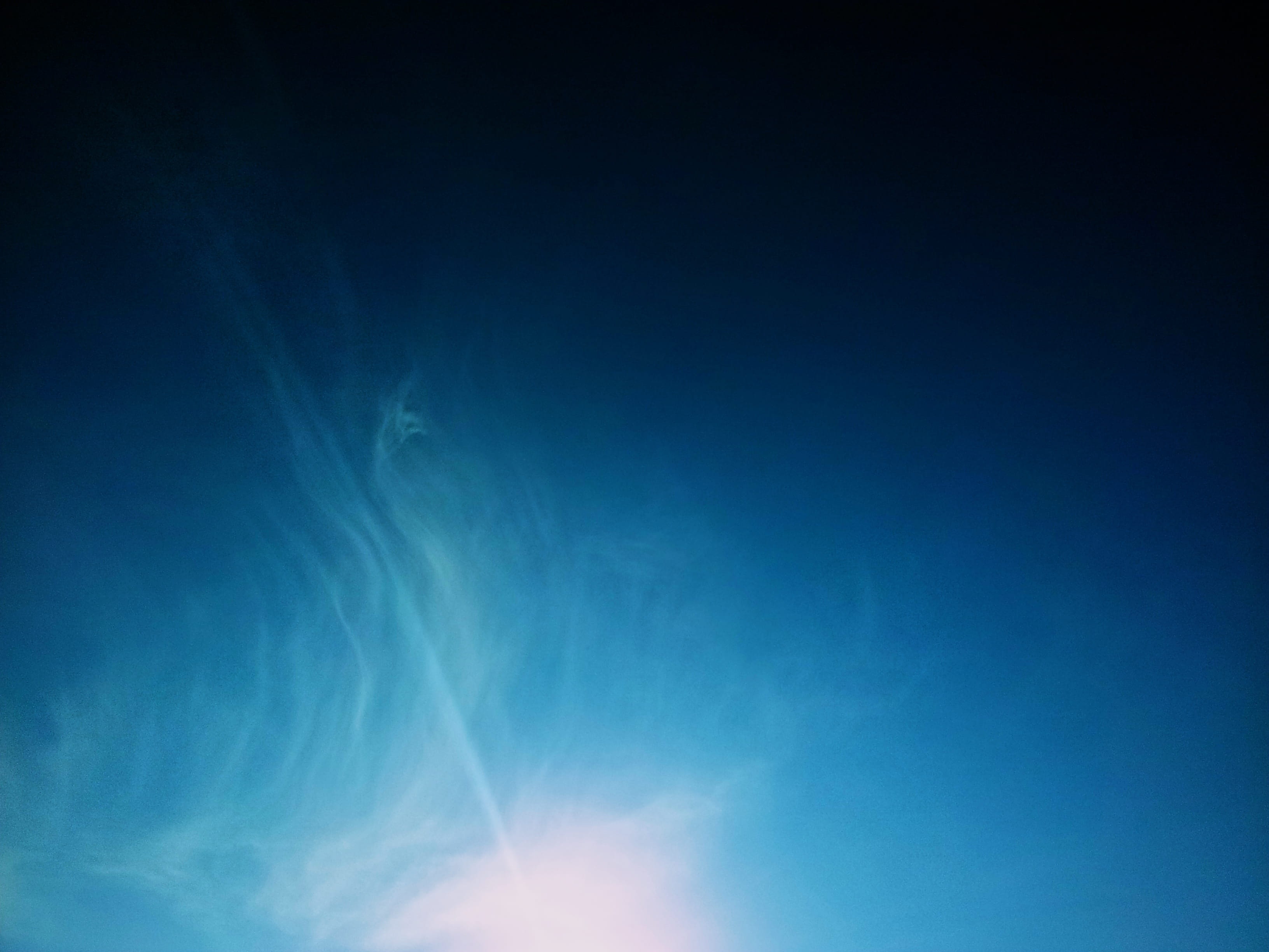 tranquility, looking up, gradient, sea, mystery, cloud, abstract, arts culture and entertainment, space, beauty in nature, white, color, colour, blue, fog, HD Wallpaper