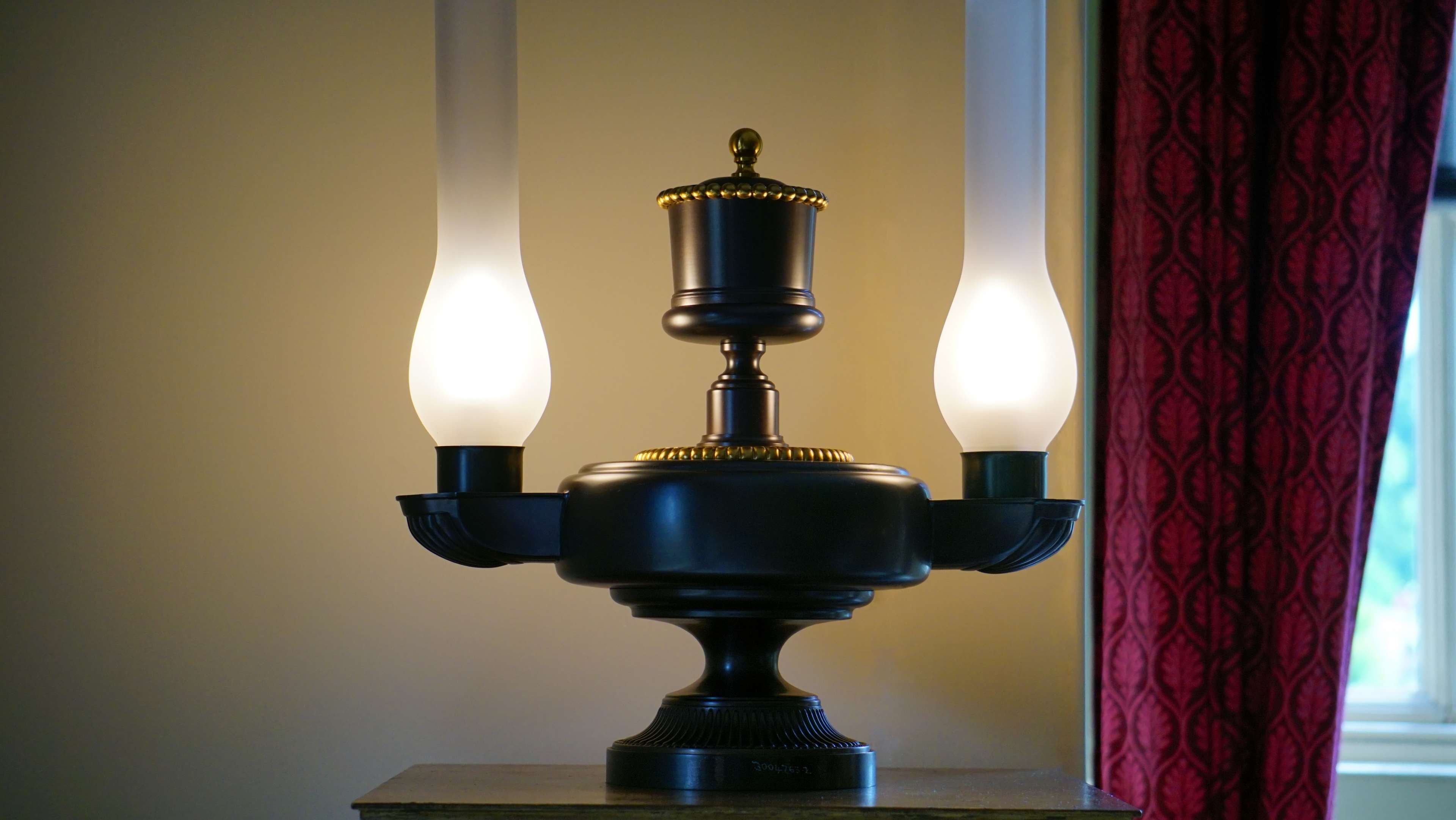 bright, metal, no people, room, electric lamp, illuminated, vintage, trophy, antique, curtain, electricity, energy efficient, burning, light, success, 4K, HD Wallpaper