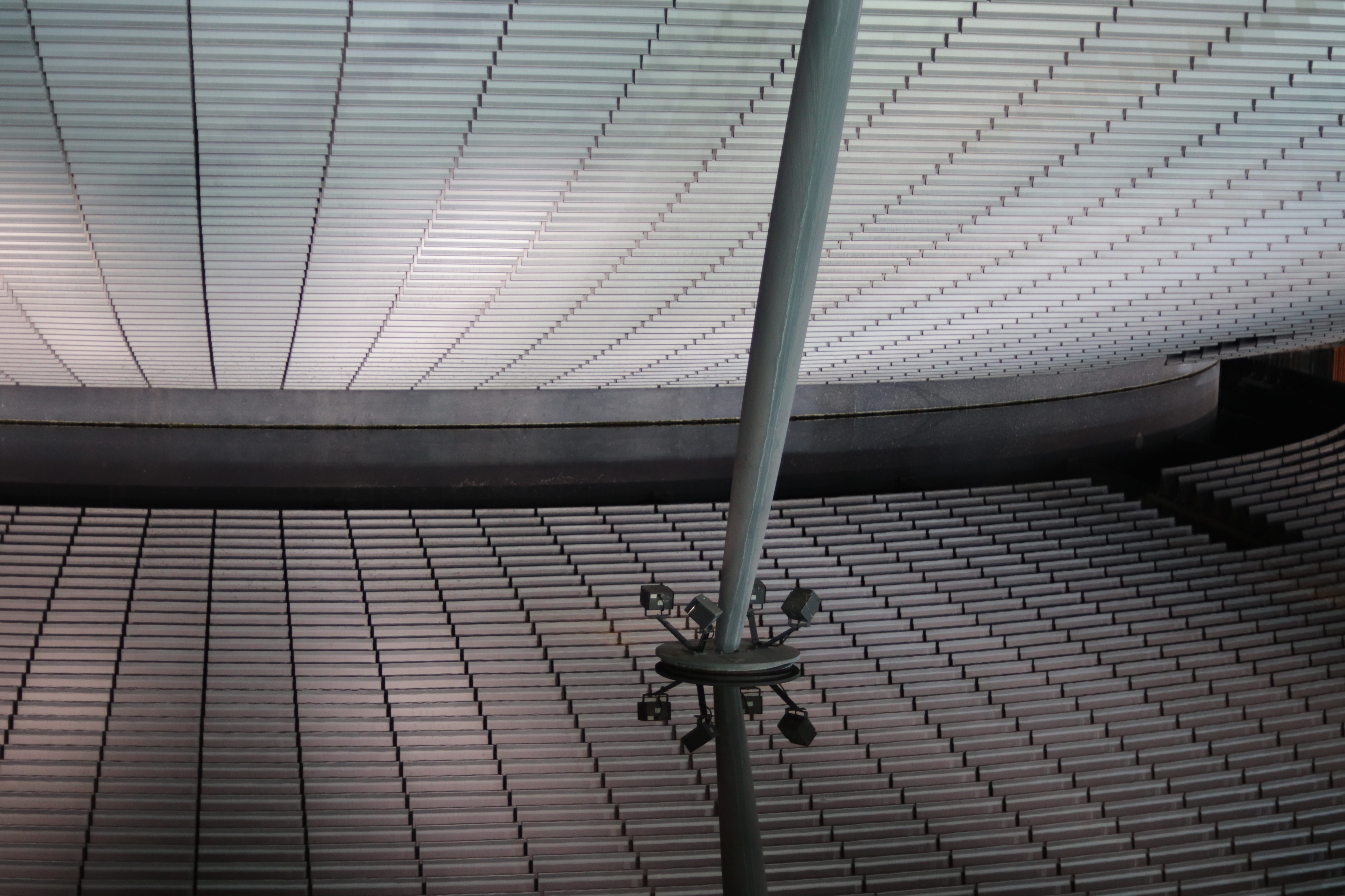 day, banister, machine, no people, pattern, wall - building feature, architecture, oars, hangar, spoke, electrical device, column, appliance, handrail, HD Wallpaper