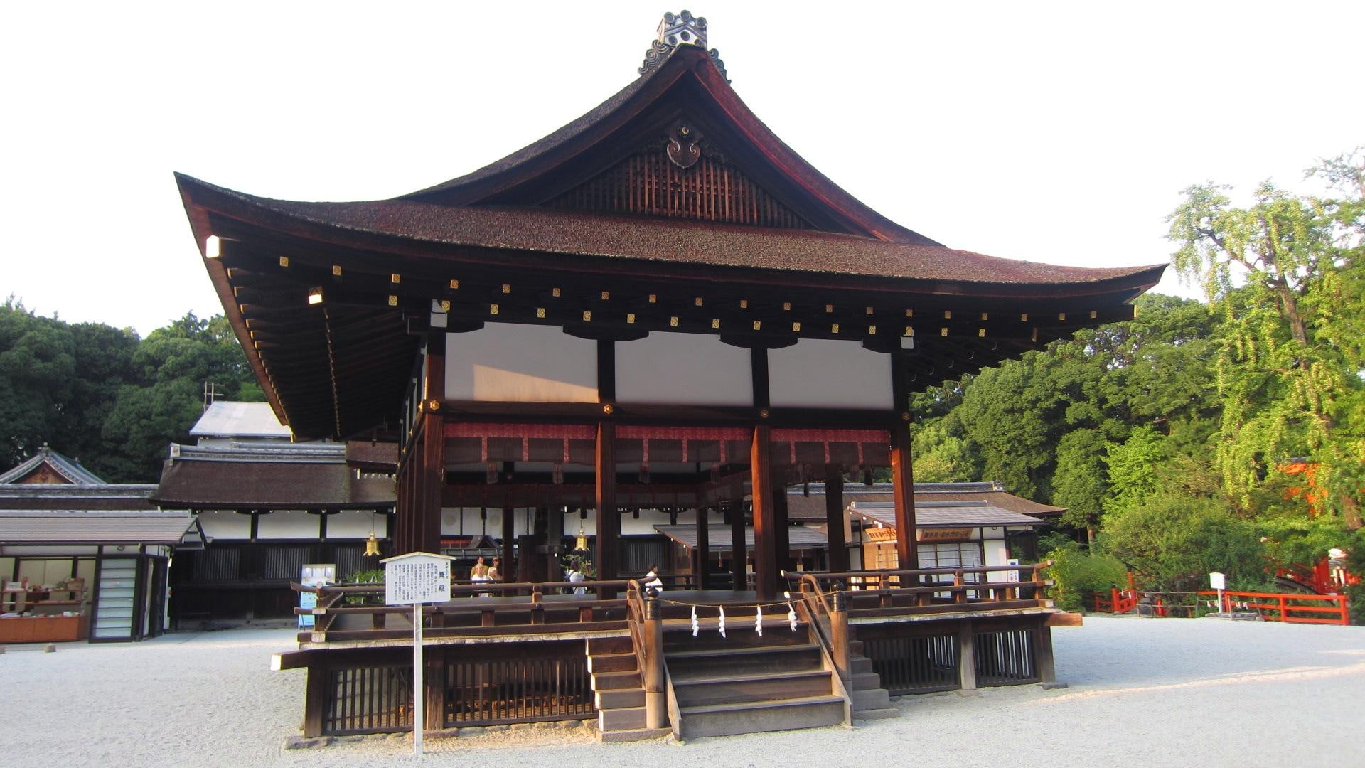 cultural-heritage, 1080P, kyoto, dance, hall, brown, ancient, wooden, temple, dance-hall, japan, HD Wallpaper