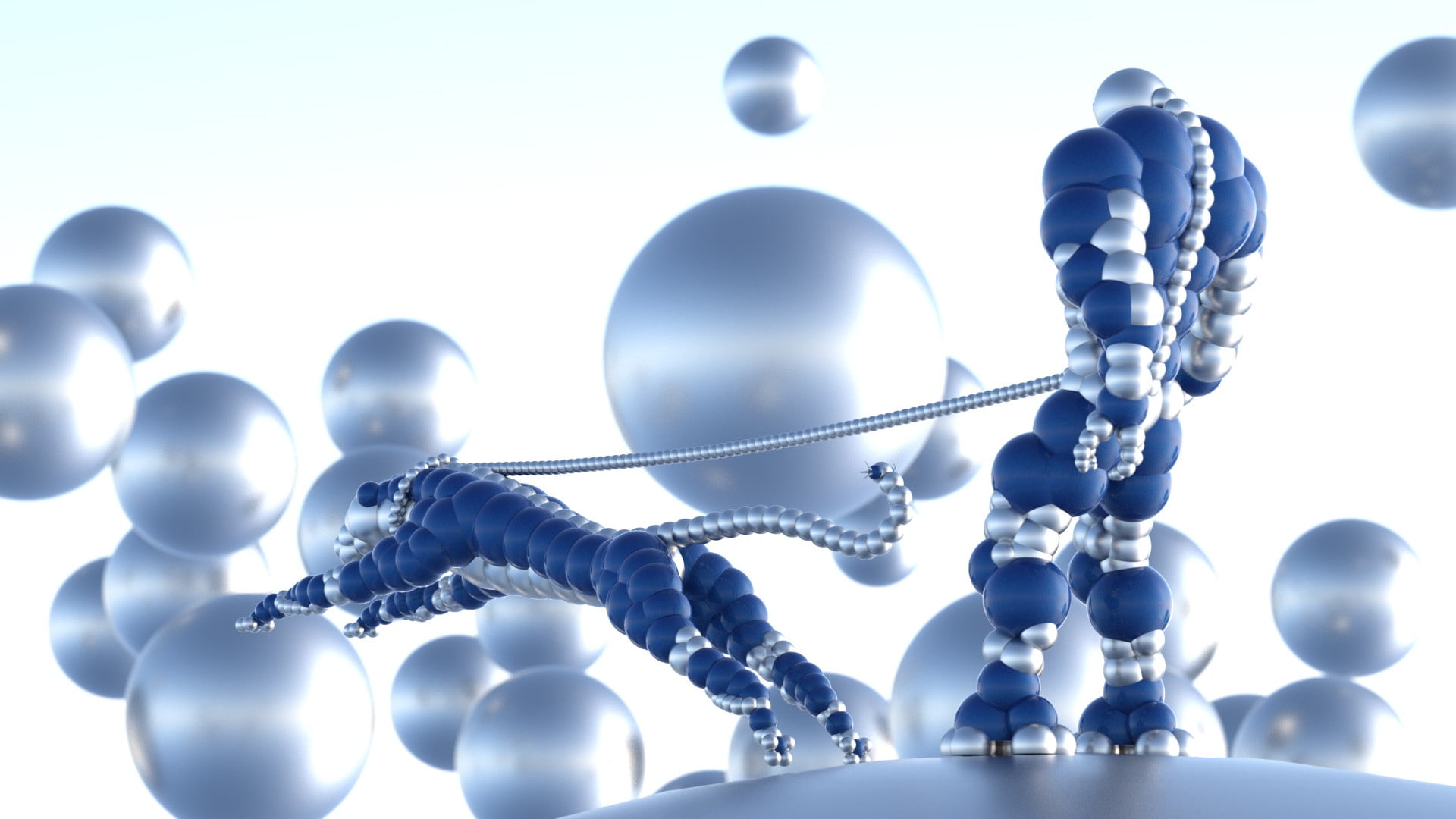 1080P, the ball, people, beast, balls, art, Ball-bot, Stanislav Marchevsky, walk, HD Wallpaper