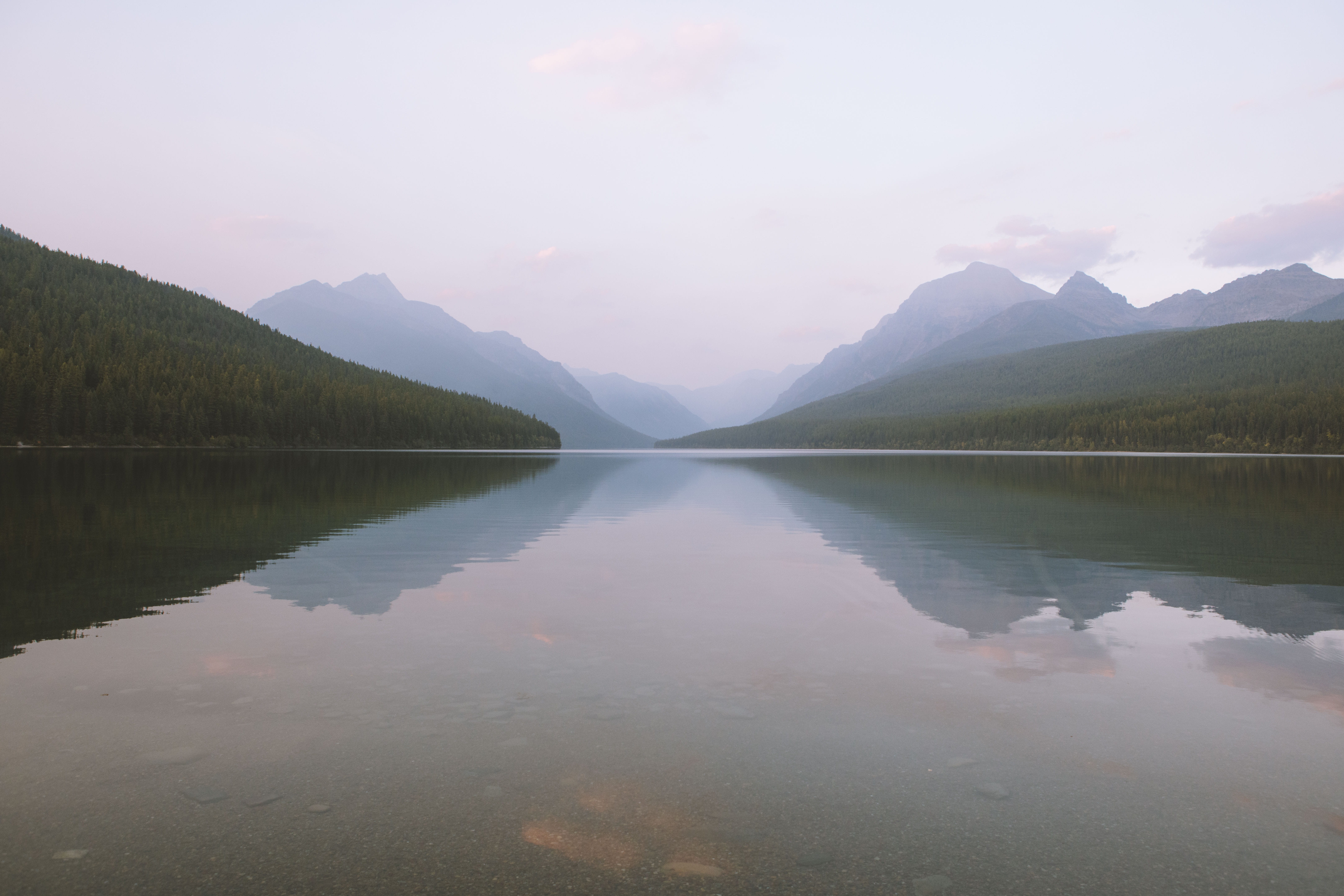 bowman, tranquility, stunning, outdoor, reflection, glacier national park, scenics - nature, outdoors, nature, no people, west glacier, view, forest, symmetry, HD Wallpaper