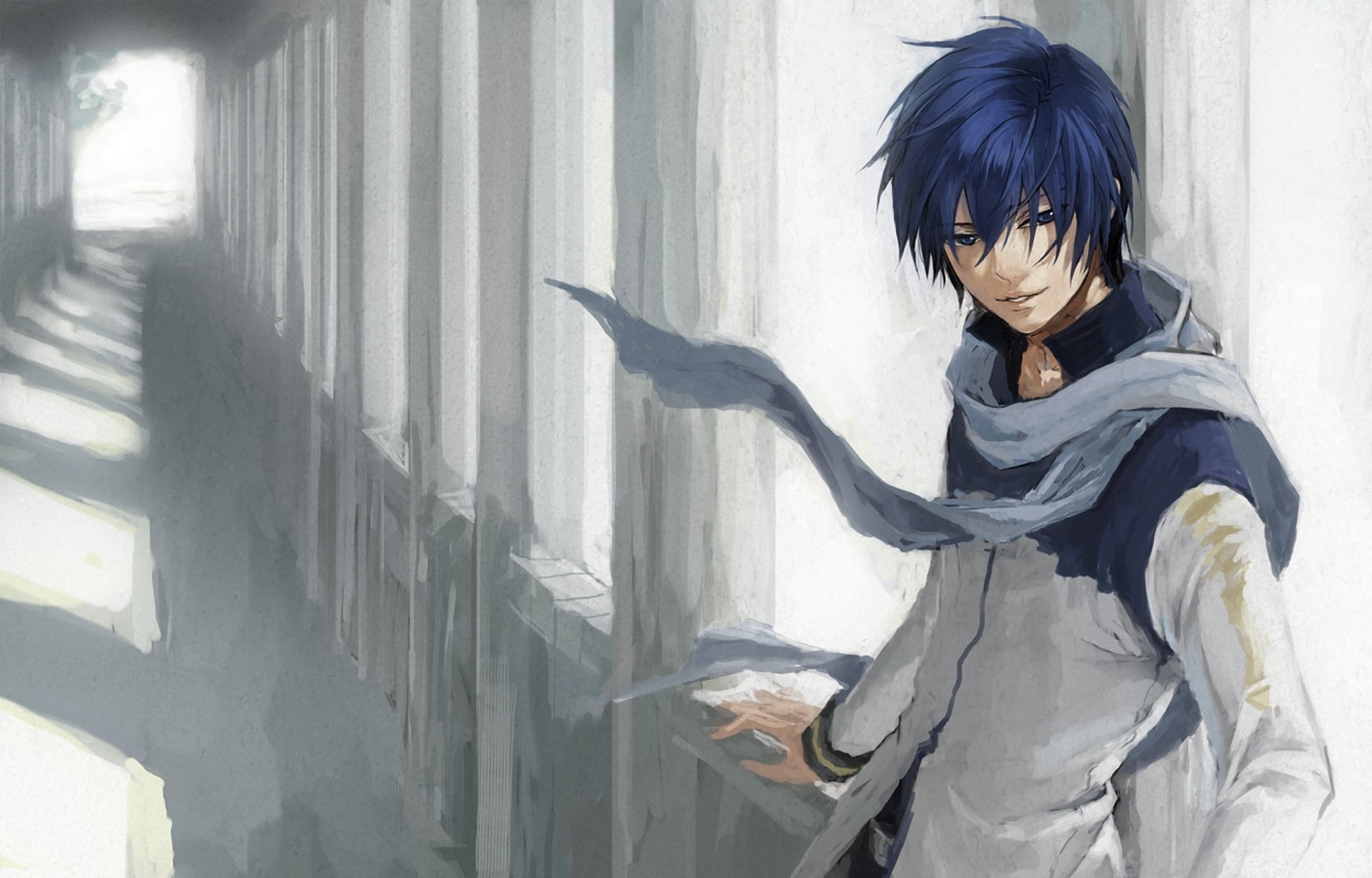 window, light, japan, adult, women, Windows, outdoors, asian Ethnicity, portrait, japanese Ethnicity, vocaloid, art, one Person, blue, wall - building feature, HD Wallpaper