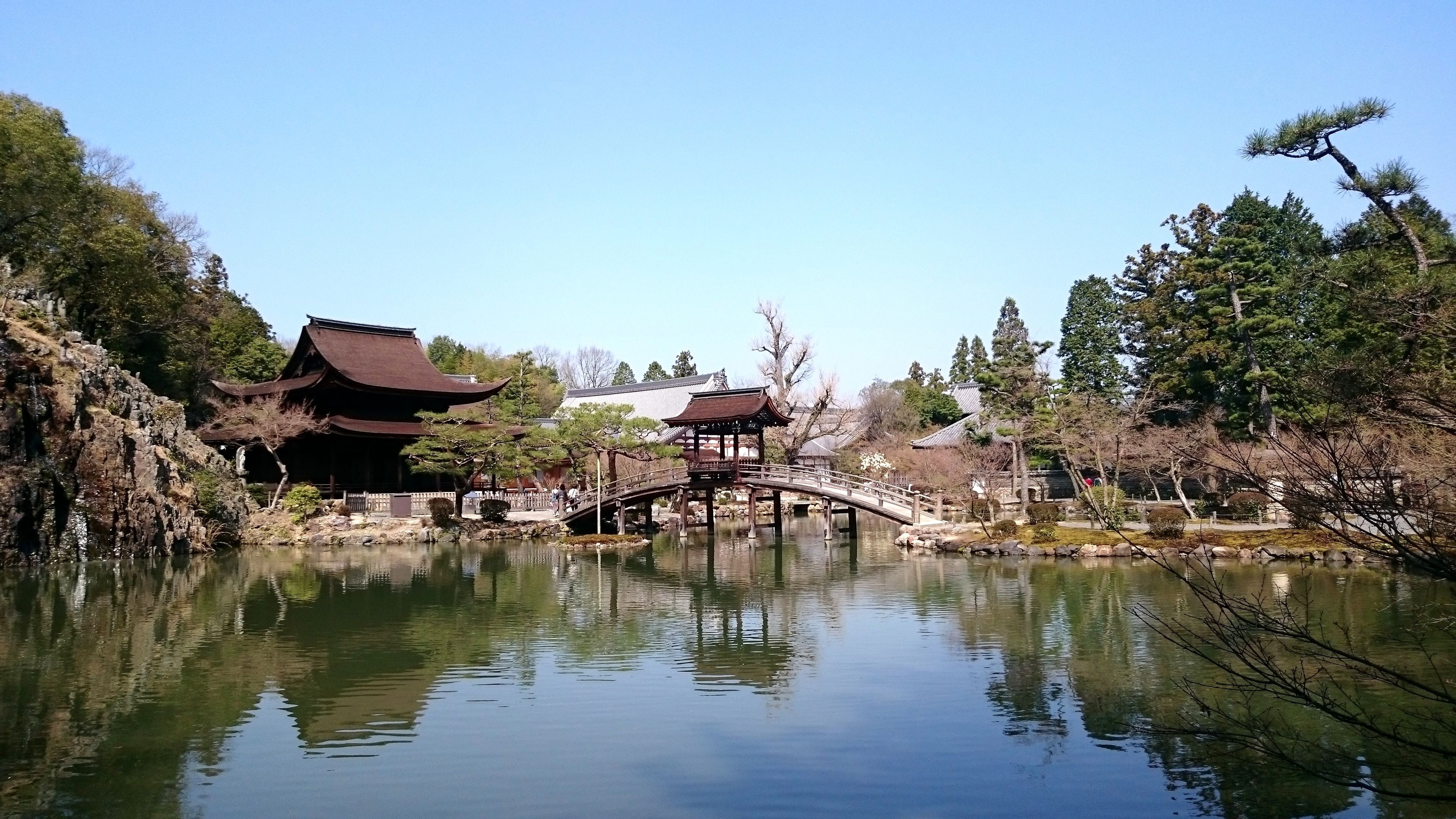 religion, tajimi, history, plant, lake, japanese style, tree, architecture, building exterior, 4K, built structure, the past, building, gifu prefecture, HD Wallpaper