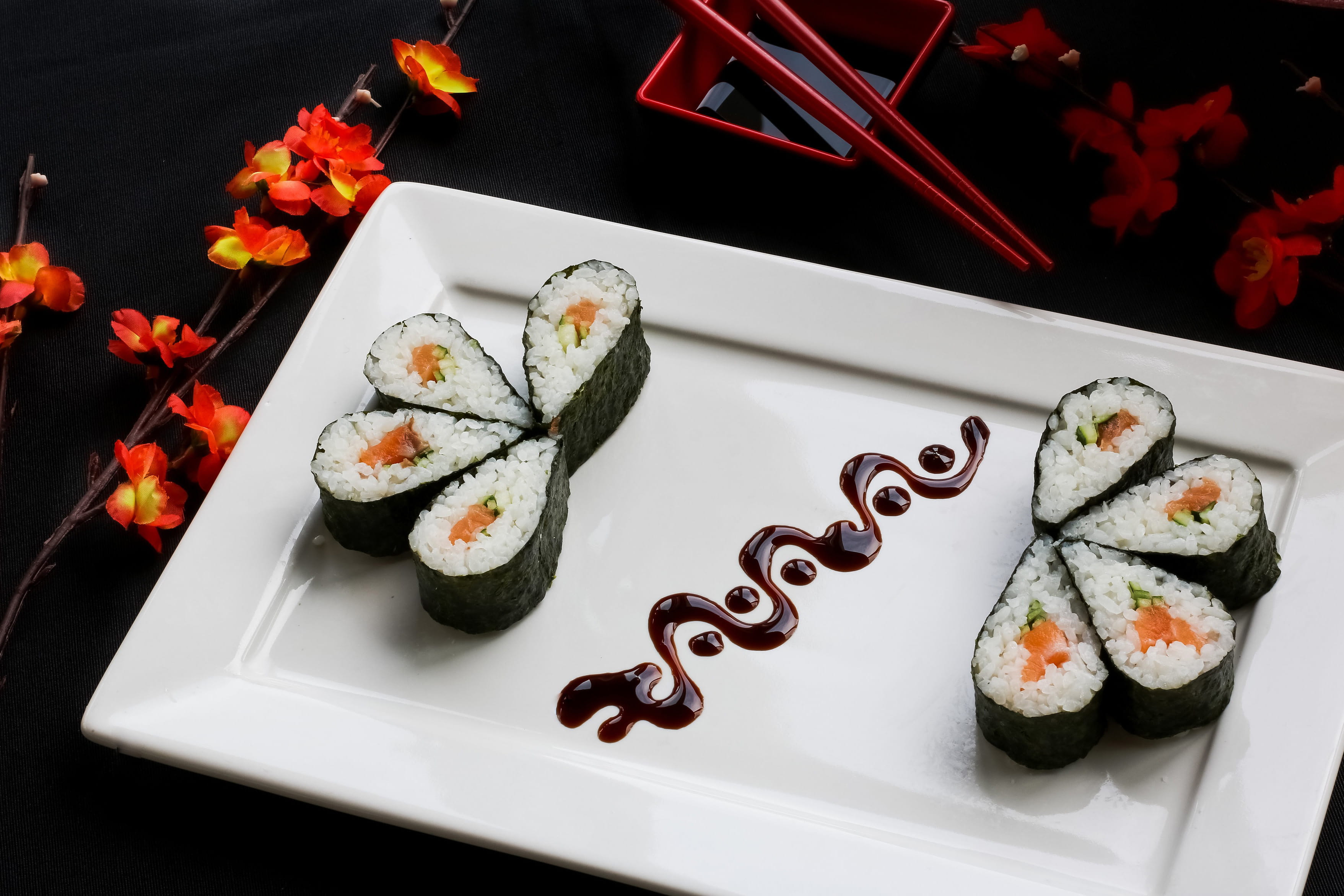 sushi, no people, freshness, ready-to-eat, close-up, 2K, rice, japanese food, caviar, food, rice - food staple, indoors, still life, food and Drink, plate, HD Wallpaper