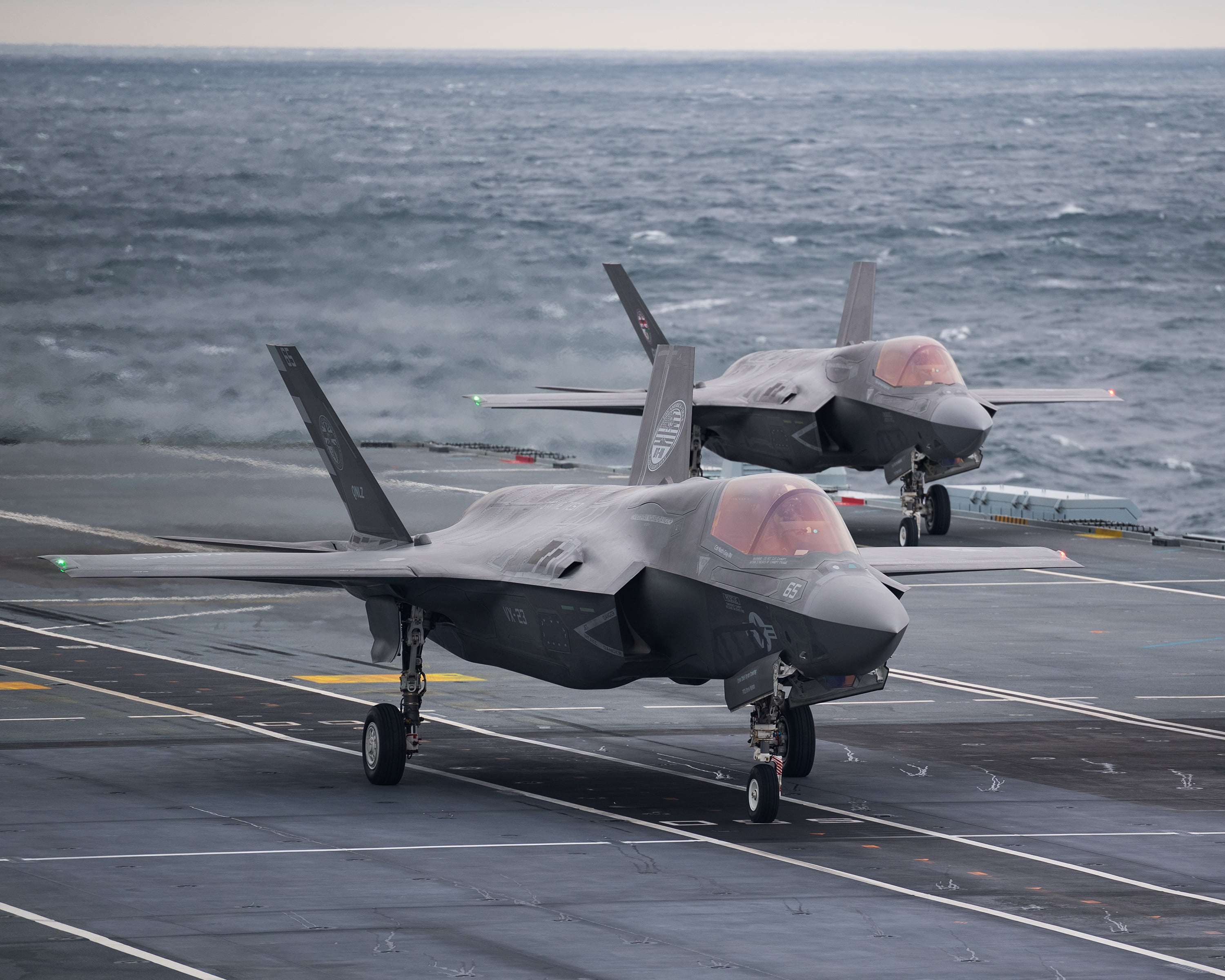 2K, F-35B Lightning II, HMS Queen Elizabeth (R08), The carrier, Fighter, HD Wallpaper