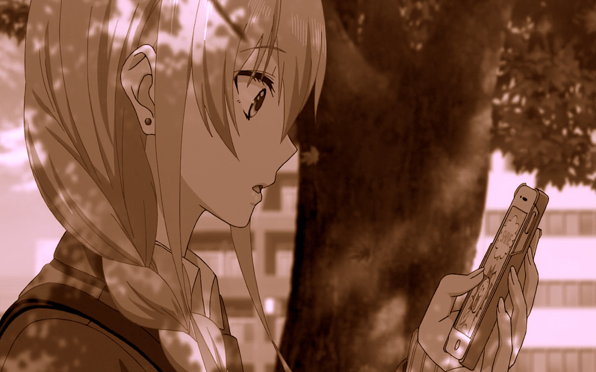 Citrus, Citrus (Anime), Yuzu Aihara, 1080P, Anime, Sepia, HD Wallpaper