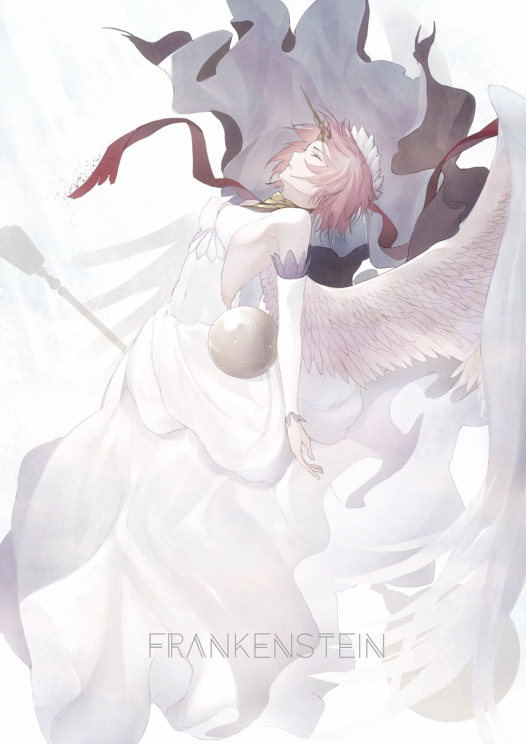 simple background, redhead, Fate/Apocrypha, Berserker of Black, wedding dress, marumoru, FGO, fantasy weapon, Fate Series, digital art, anime girls, 1080P, Phone HD Wallpaper