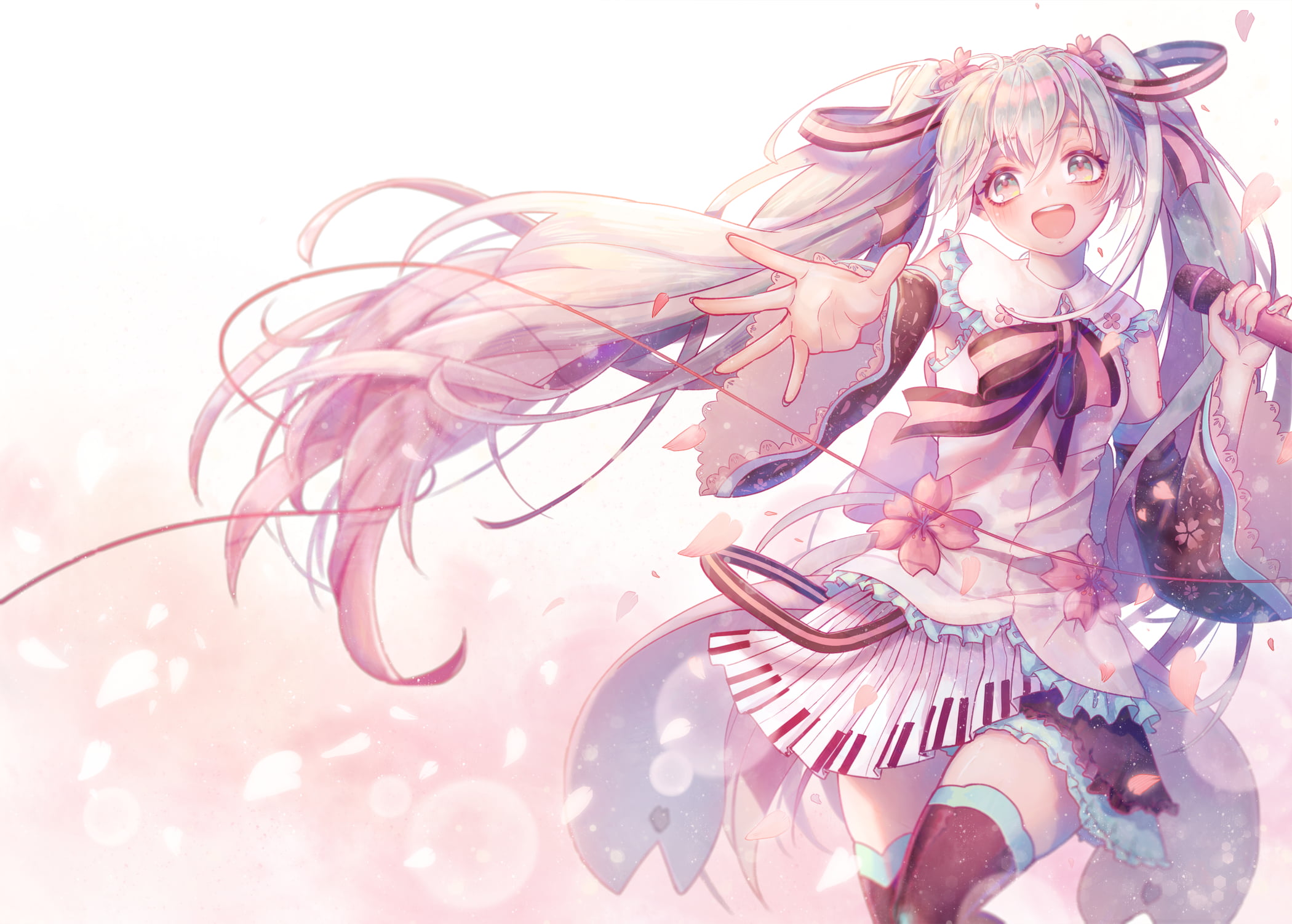 Sakura Miku, Vocaloid, Anime, 1080P, HD Wallpaper