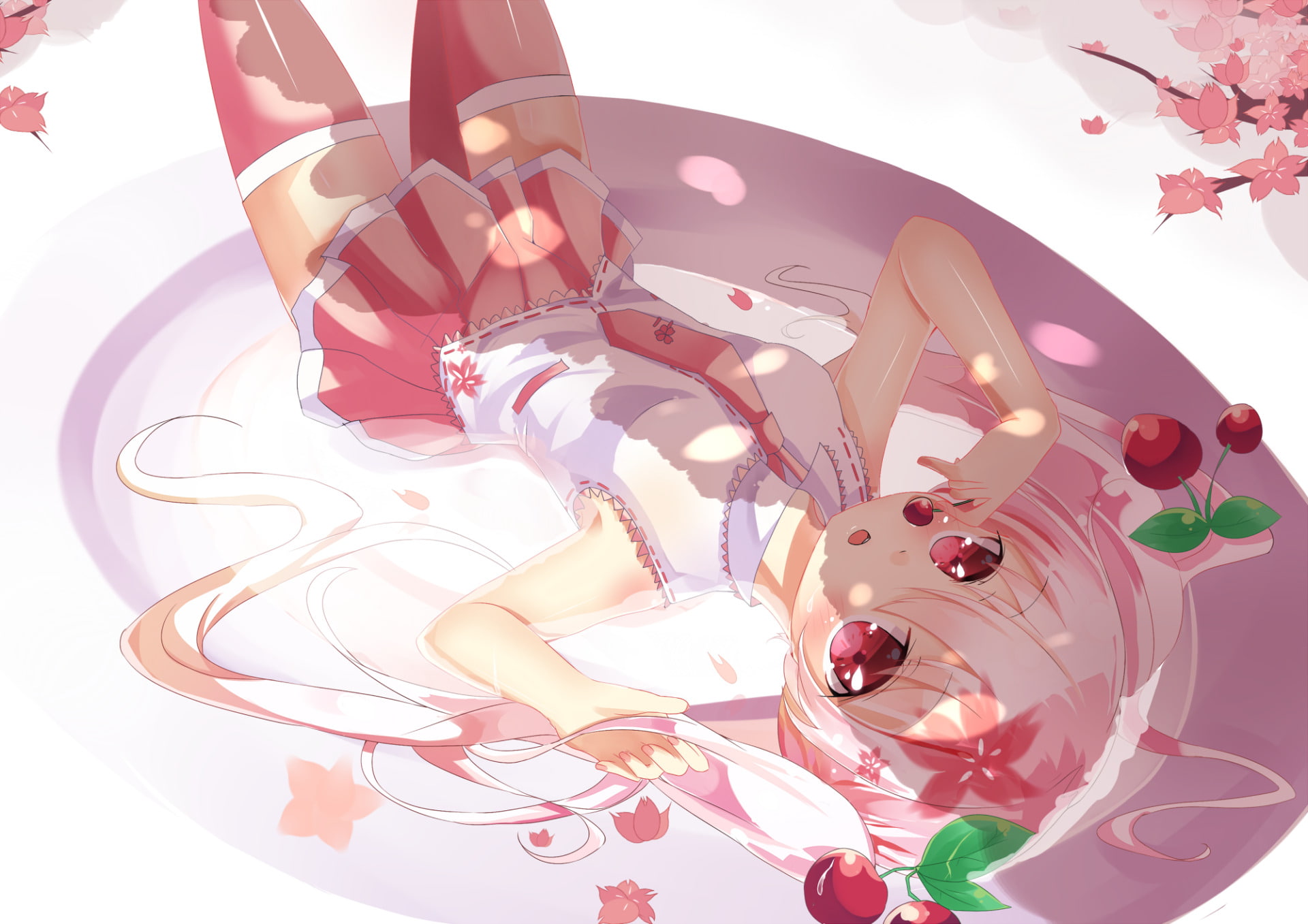 1080P, Sakura Miku, Anime, Hatsune Miku, Vocaloid, HD Wallpaper