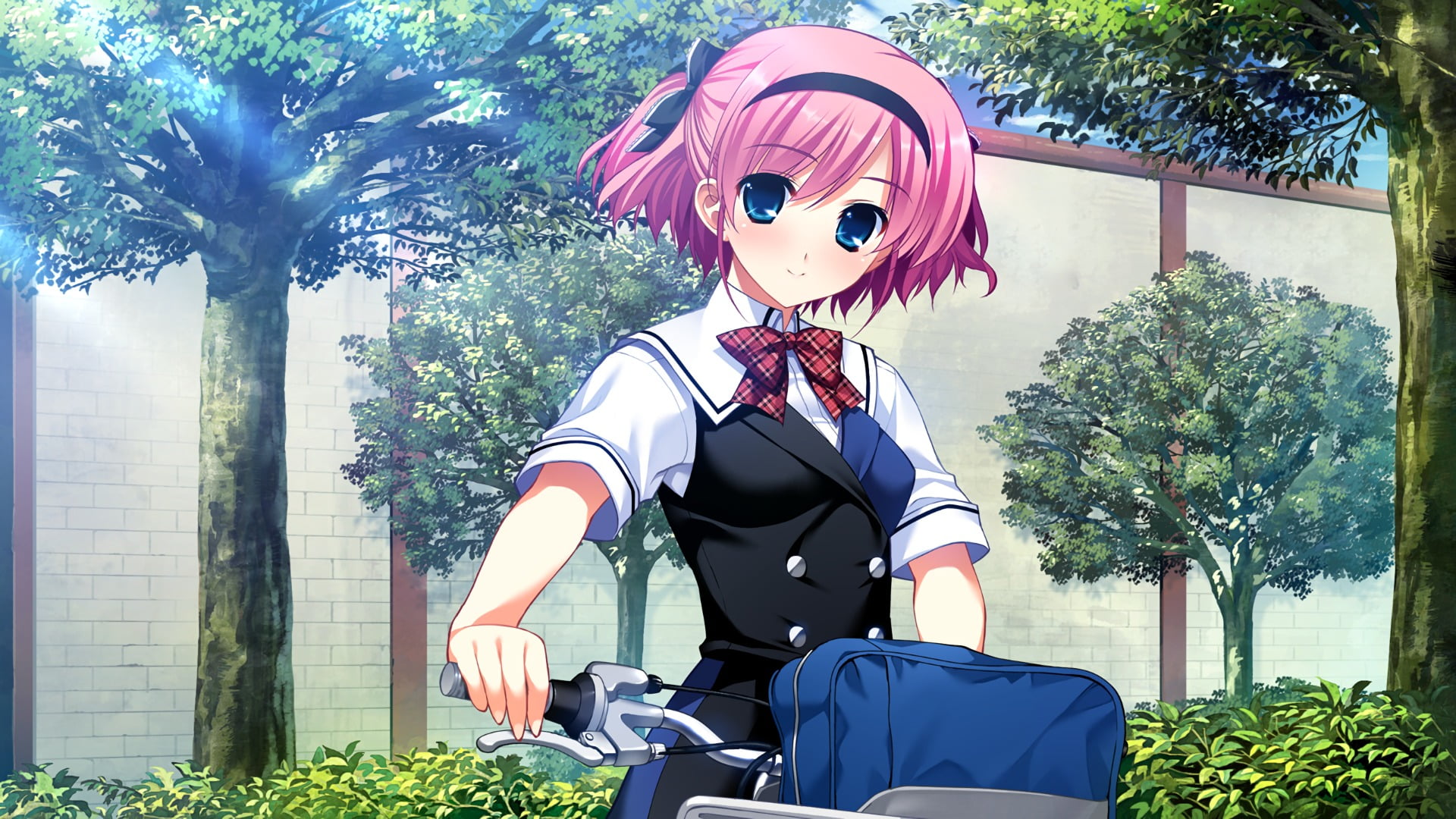 Anime, casual clothing, growth, nature, outdoors, Grisaia No Kajitsu, real people, seat, obscured face, tree, plant, 1080P, day, representation, lifestyles, HD Wallpaper