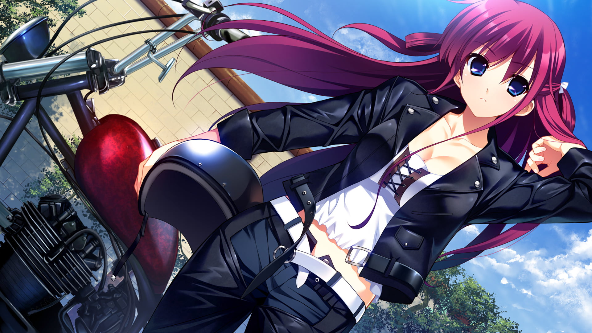 red, Grisaia (Series), protection, lifestyles, outdoors, day, security, men, multi colored, helmet, leisure activity, unrecognizable person, Anime, celebration, HD Wallpaper