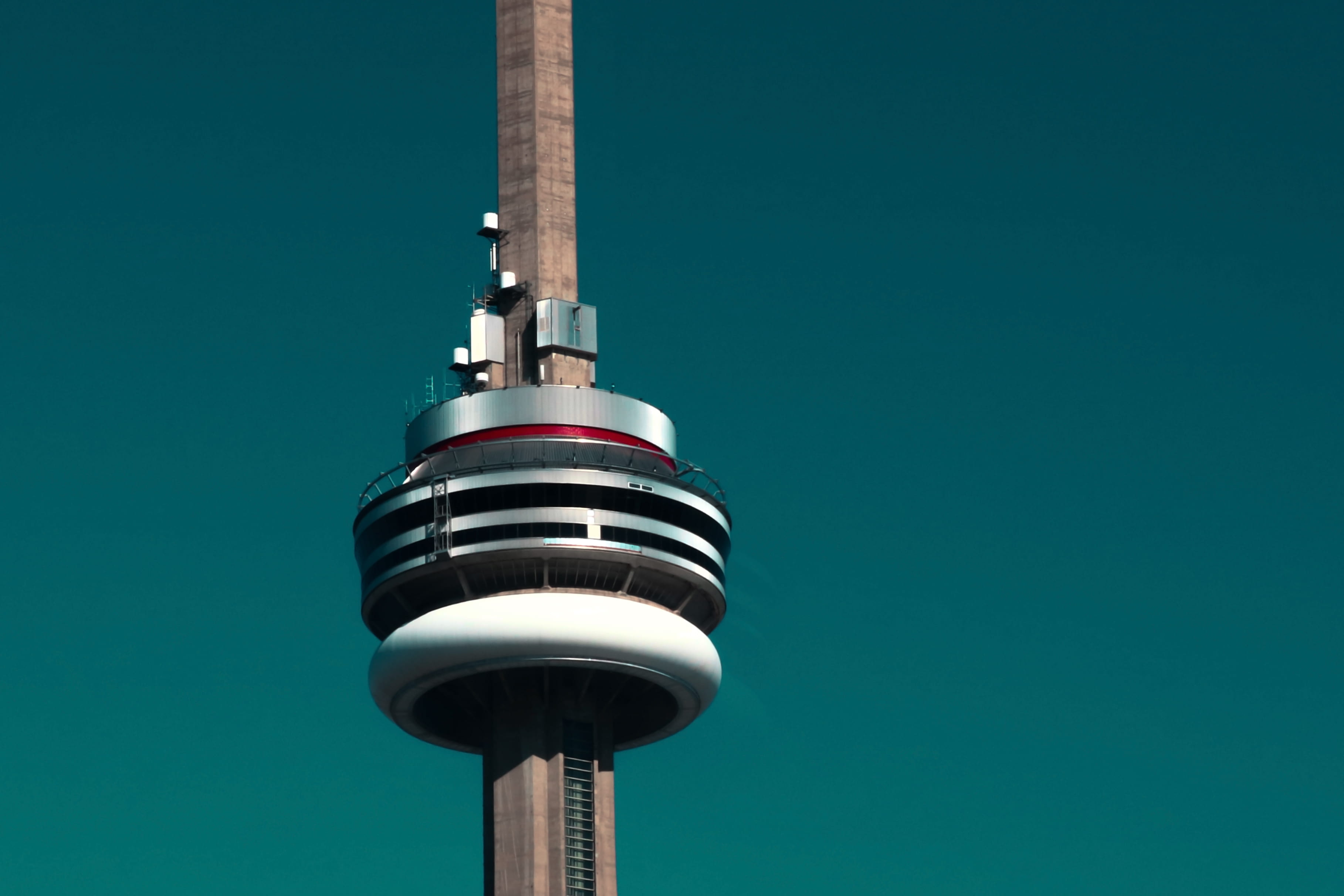 no people, sky, blue, skyscraper, toronto, tower, low, close-up, floor, architecture, communication, nature, metal, clear sky, angle, global communications, HD Wallpaper