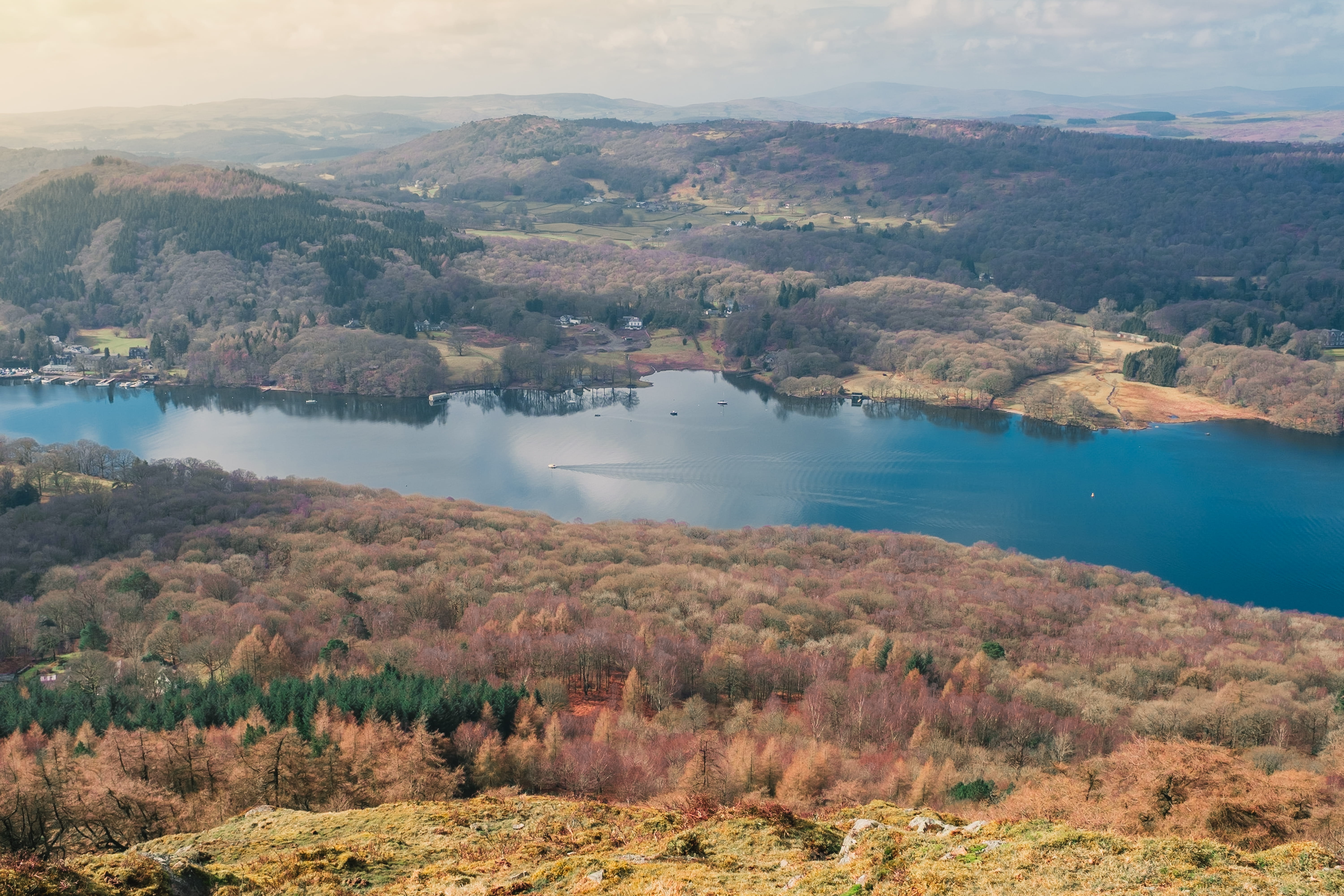 no people, high angle view, united kingdom, lake, beauty in nature, 5K, day, water, tranquil scene, landscape, environment, outdoors, sky, change, cloud - sky, HD Wallpaper