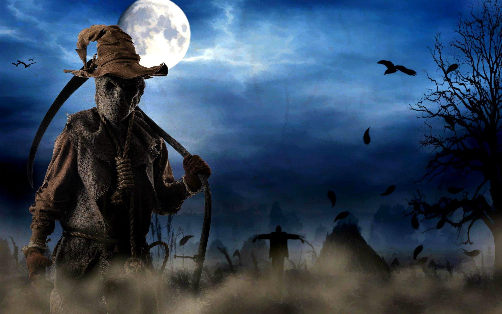 nature and landscapes, frightful, 1080P, spooky, halloween, moonlight, HD Wallpaper