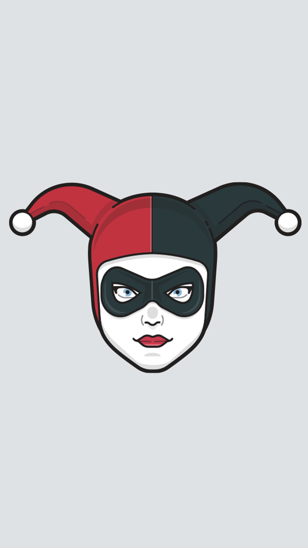 studio shot, aggression, mask - disguise, halloween, evil, single object, 1080P, fun, horror, cut out, white background, human body part, Harley Quinn, Phone HD Wallpaper