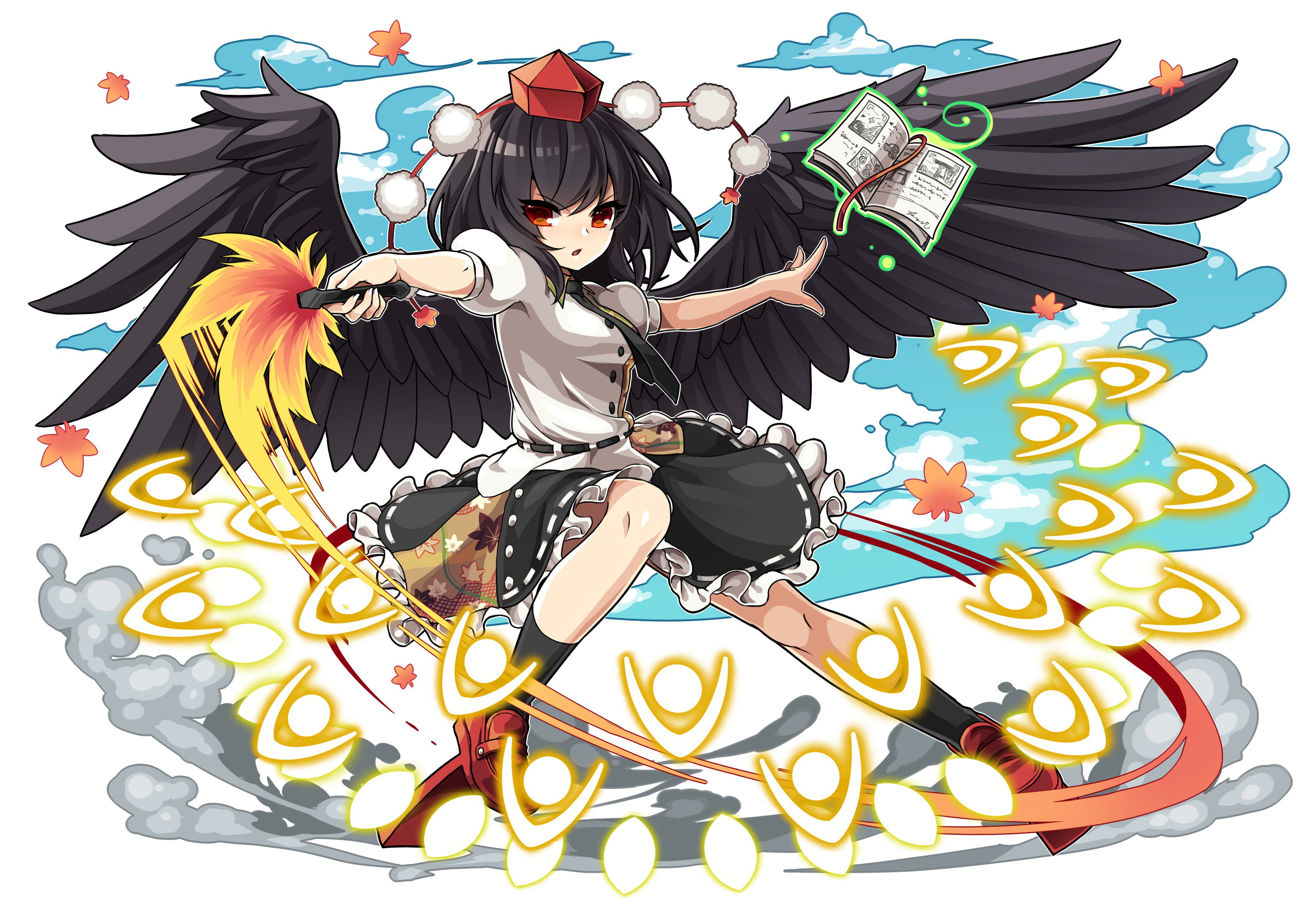 2K, Anime, Aya Shameimaru, Touhou, HD Wallpaper