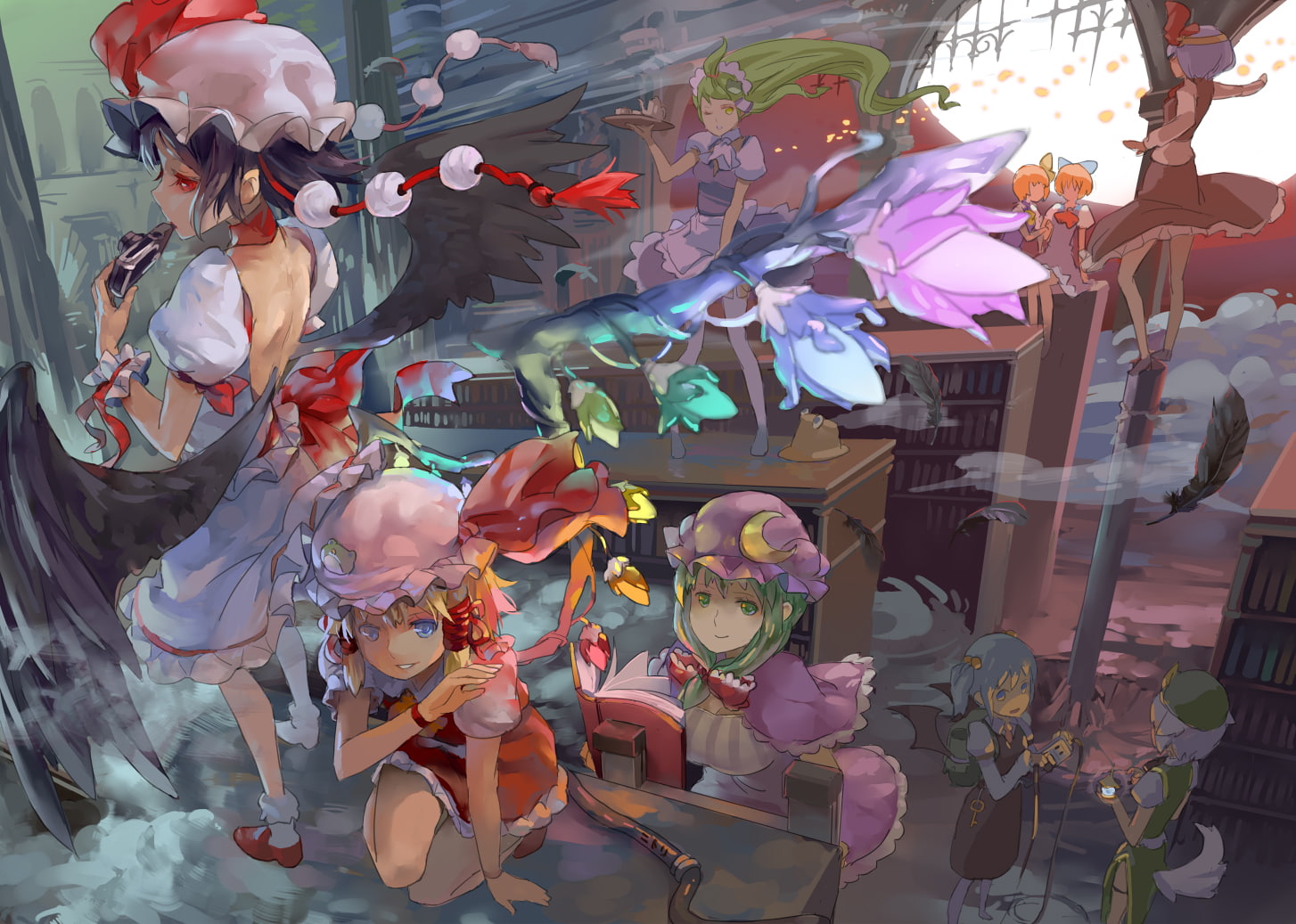 aki, 77gl, shizuha, aya, 720P, moriya, cosplay, minoriko, suwako, hina, yasaka, kawashiro, kanako, shameimaru, nitori, sanae, kochiya, kagiyama, touhou, HD Wallpaper