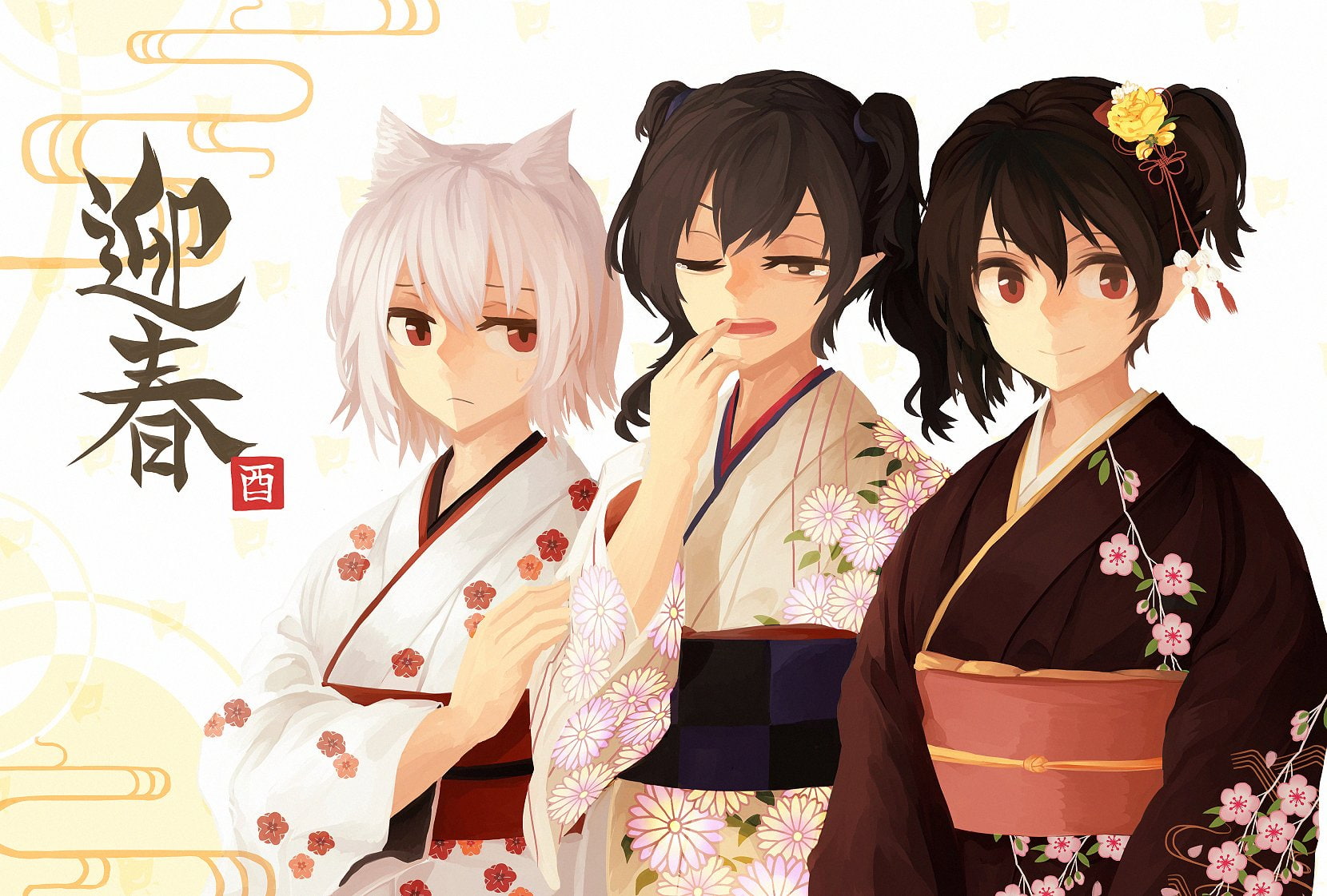 Momiji Inubashiri, 720P, Hatate Himekaidou, Touhou, Aya Shameimaru, Anime, HD Wallpaper
