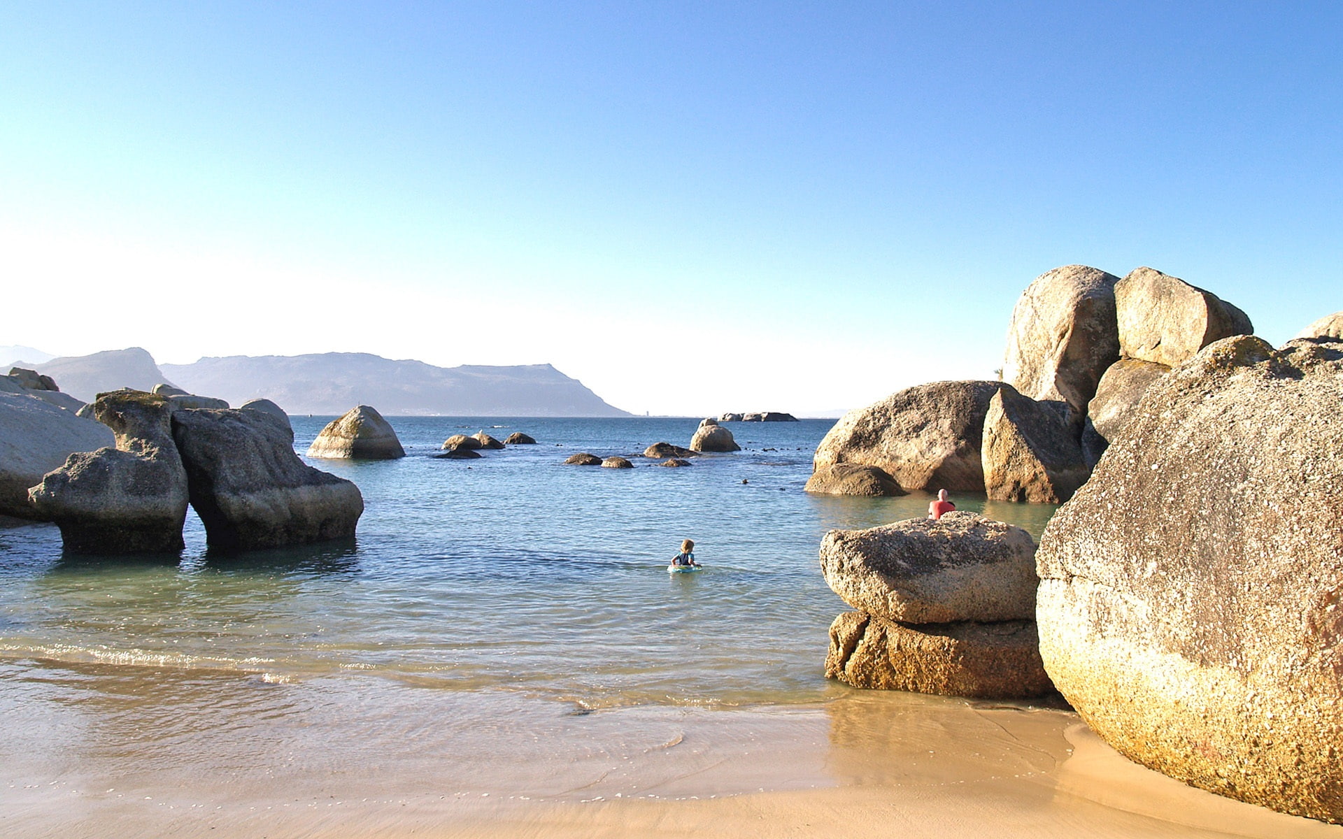 seashore, Boulders, 1080P, Beach, stones, brown, HD Wallpaper