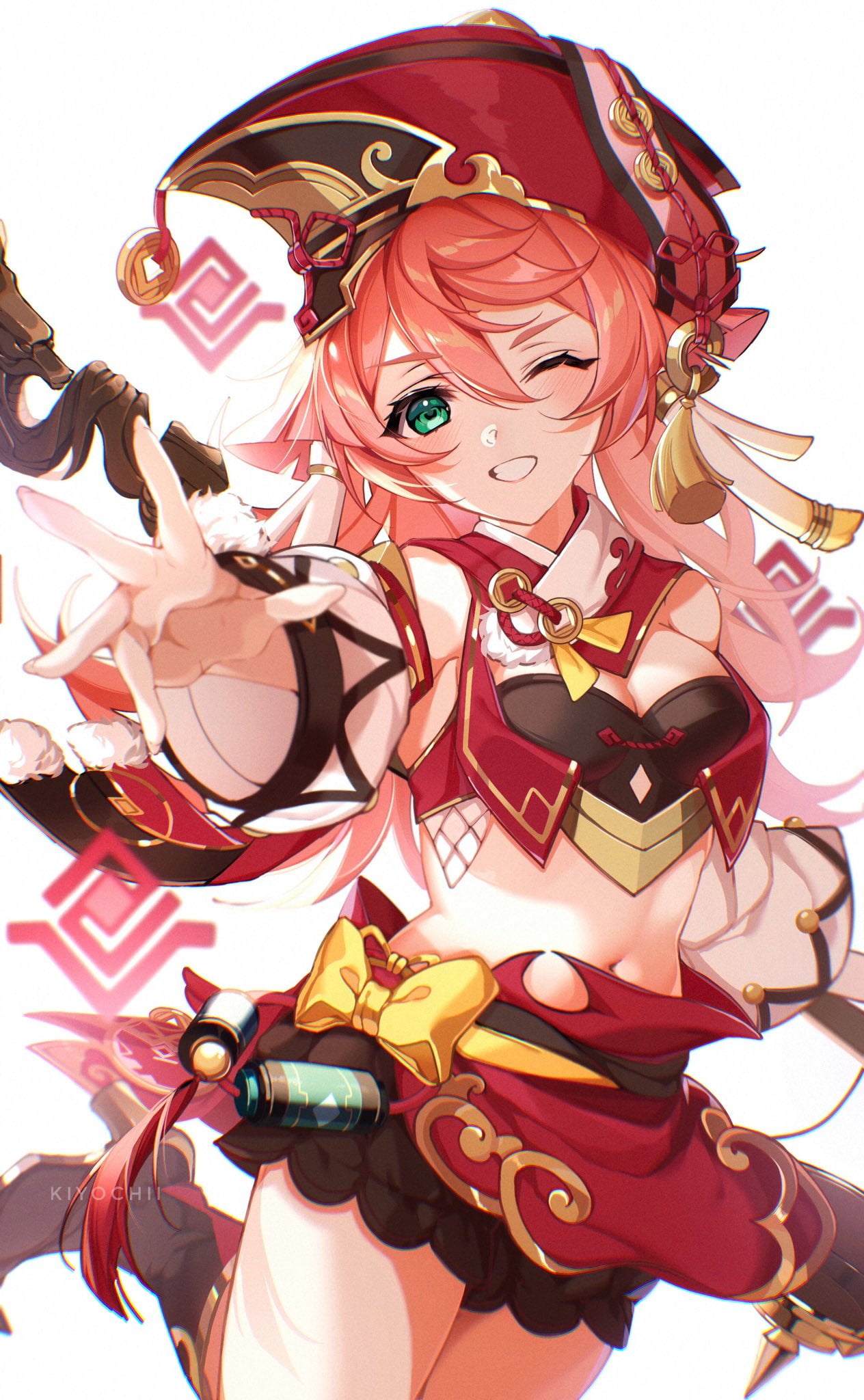 belly, Genshin Impact, anime girls, 1080P, Yanfei (Genshin Impact), Phone HD Wallpaper