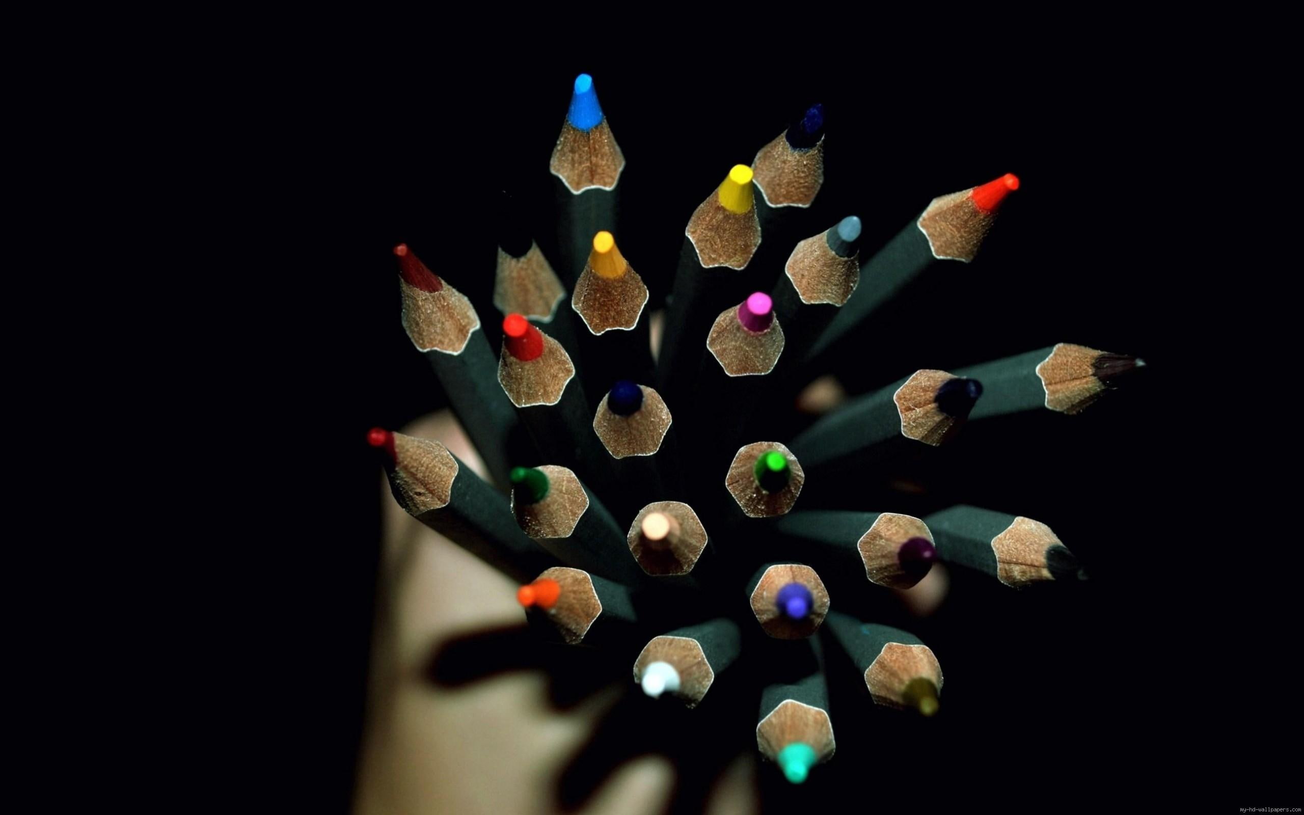 colored, pencil, leads, multicolored, diverse, color, lot, 2K, lead, HD Wallpaper