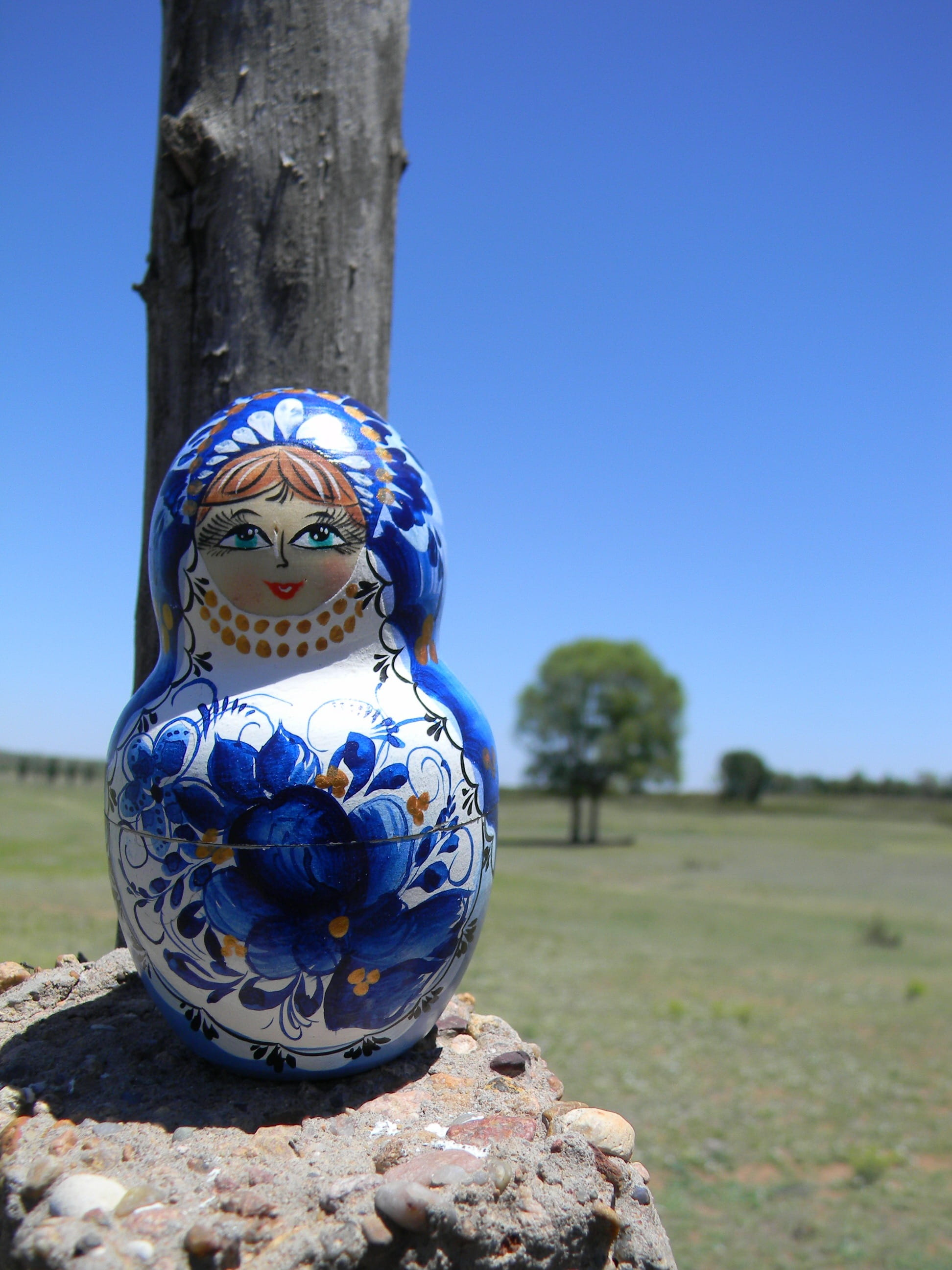 easter, day, representation, Small, sunlight, human representation, art and craft, tree, close-up, small fresh, field, the scenery, 2K, land, Matryoshka, Phone HD Wallpaper