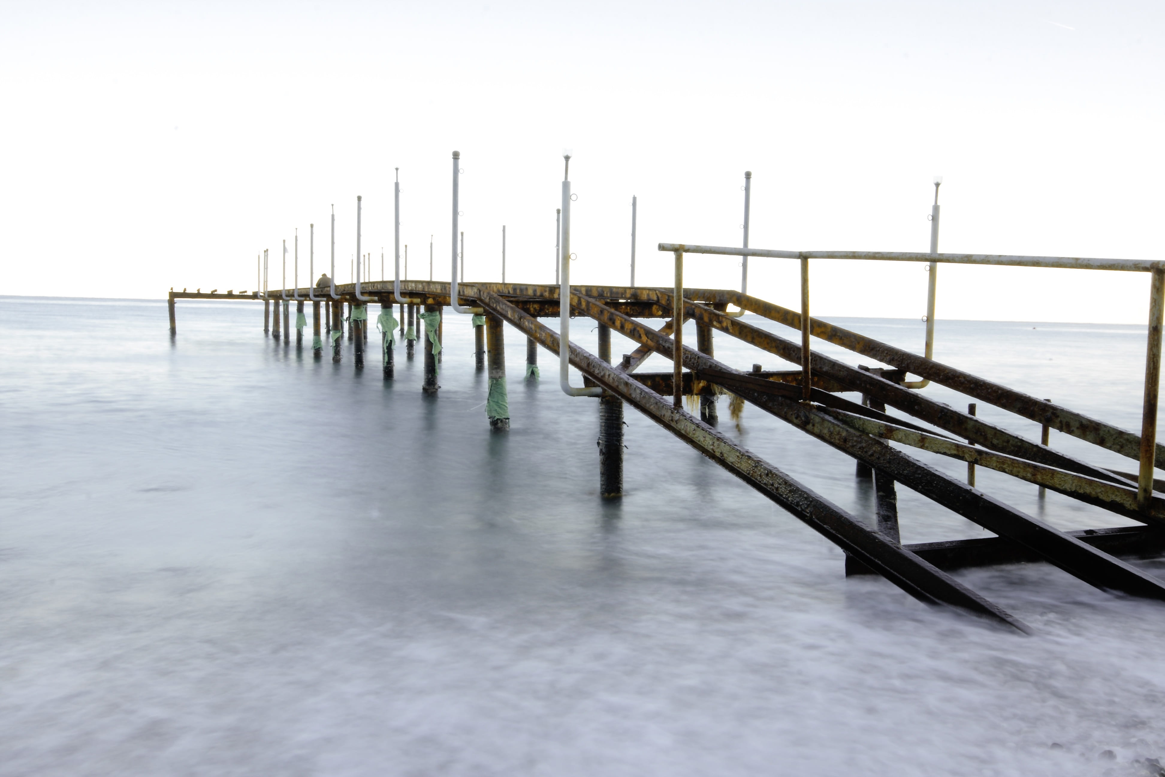wood - material, photography, wooden post, in the evening, iskele, clouds, travel, waterfront, environmental, marine, tranquil scene, reflection, sea, sky, HD Wallpaper