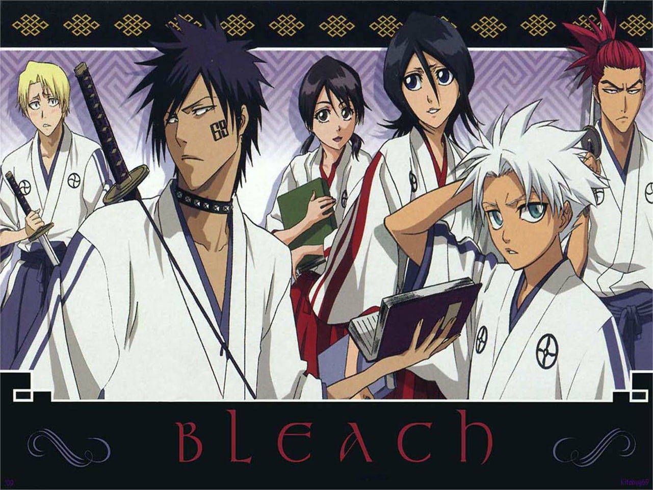 Renji Abarai, Rukia Kuchiki, 720P, Momo Hinamori, Tōshirō Hitsugaya, Izuru Kira, Hisagi Shūhei, Bleach, HD Wallpaper