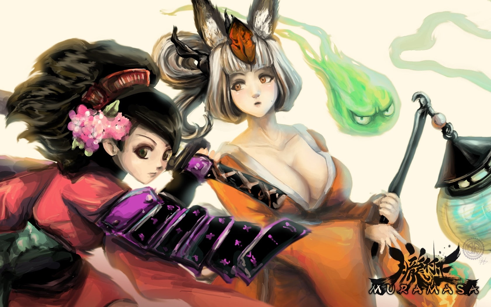 hot, 720P, anime, ears, kitsune, animal ears, hd, clothes, animal, art, japanese, x, HD Wallpaper