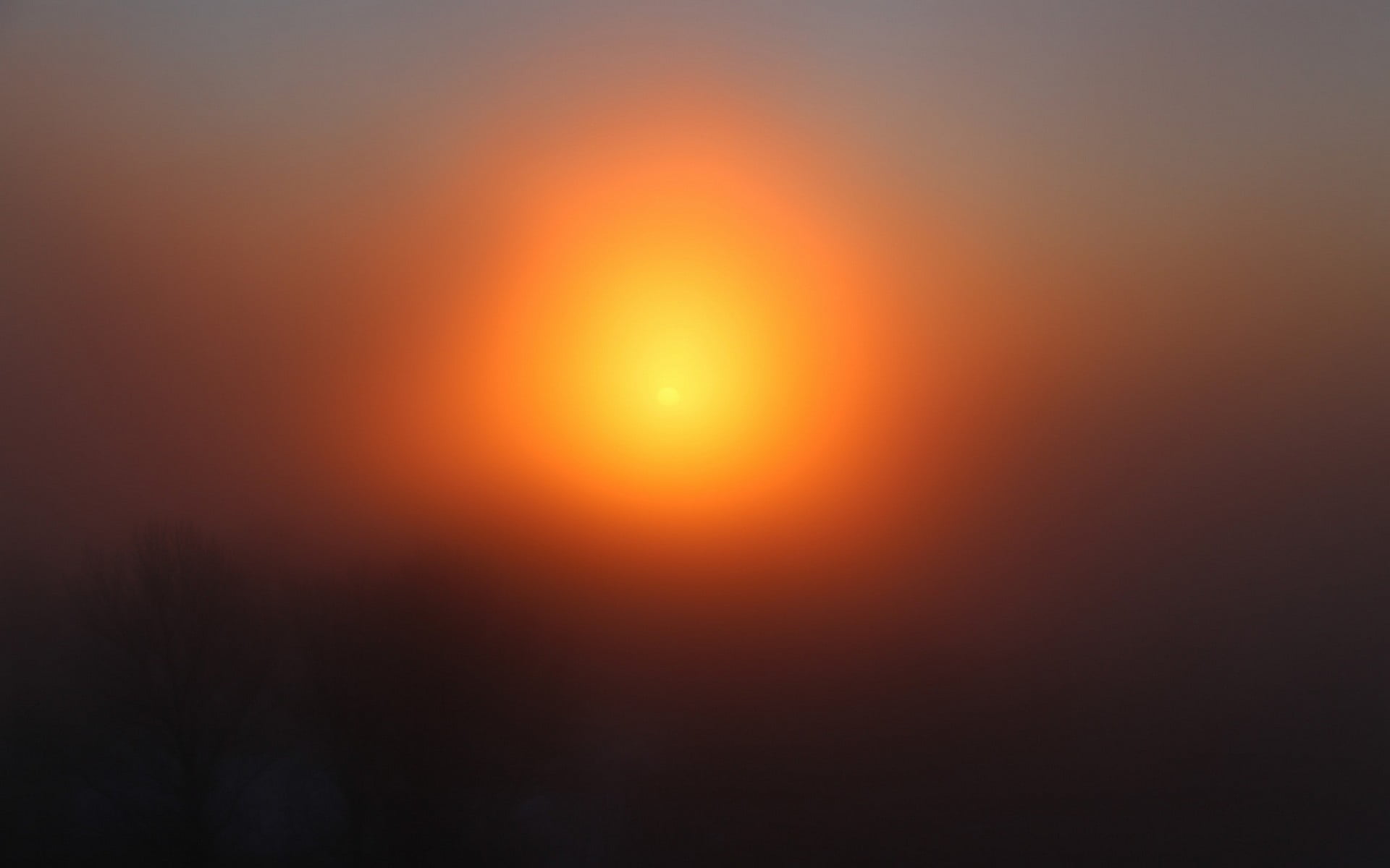 nature, astronomy, dramatic sky, space, 1080P, sky, sun, sunset, abstract backgrounds, tranquility, orange color, majestic, circle, idyllic, tranquil scene, HD Wallpaper