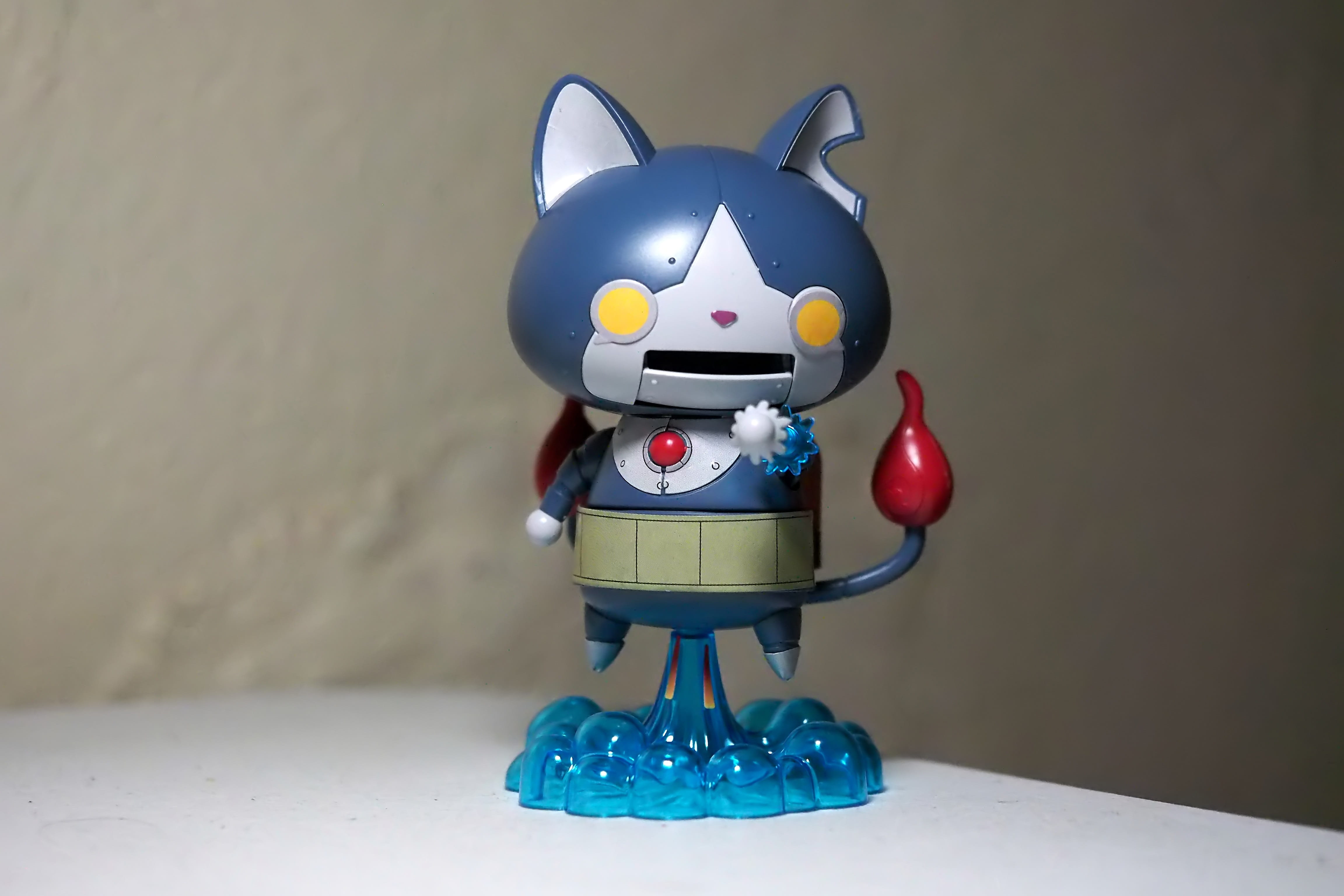 indoors, yo-kai, close-up, no people, plastic, model, japanese, funny, fun, robot, cat, figurine, technology, single object, animal themes, representation, HD Wallpaper
