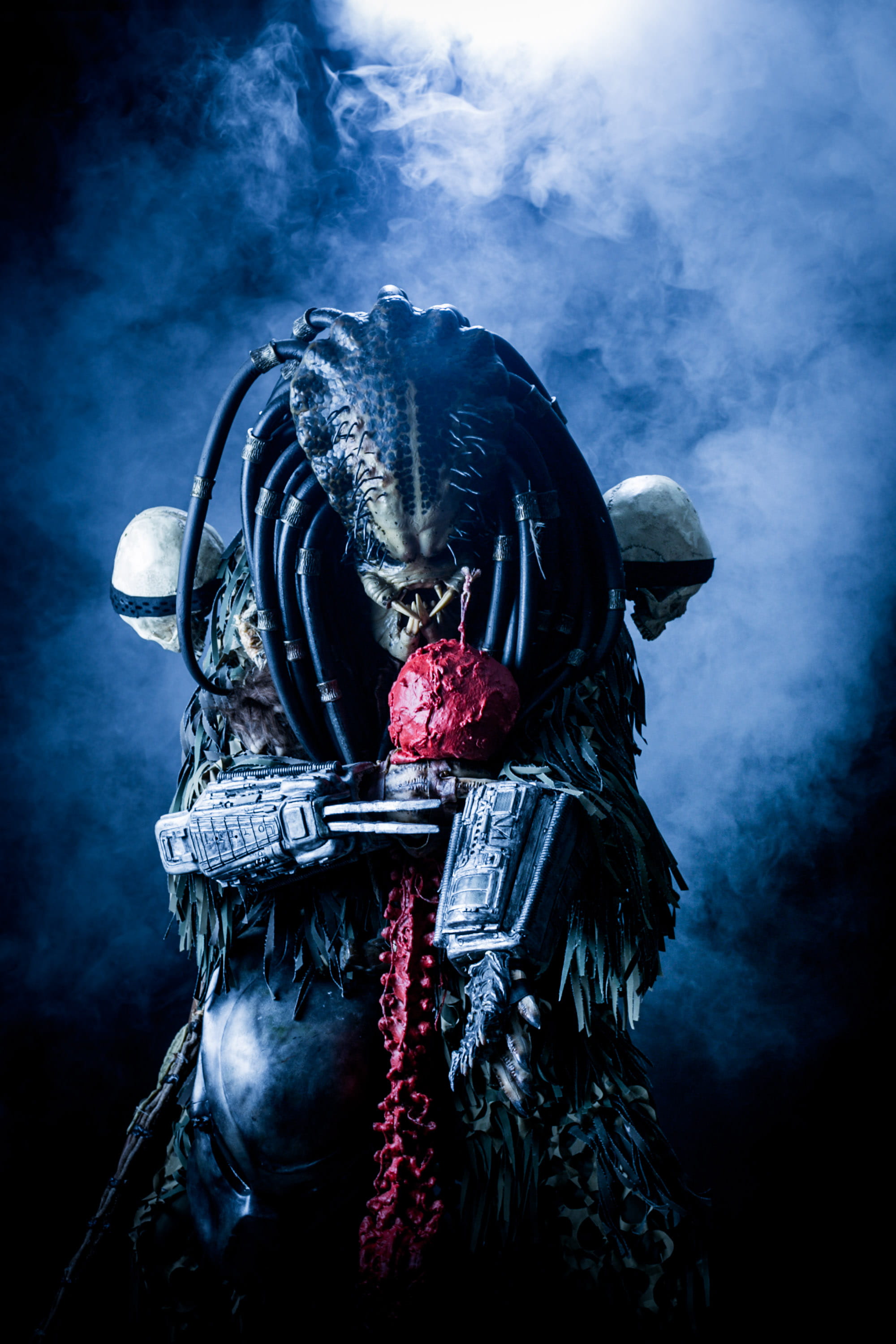 celebration, no mask, predator, disguise, smoke - physical structure, brussels, spooky, 2K, belgium, outdoors, fear, day, carnival - celebration event, Phone HD Wallpaper