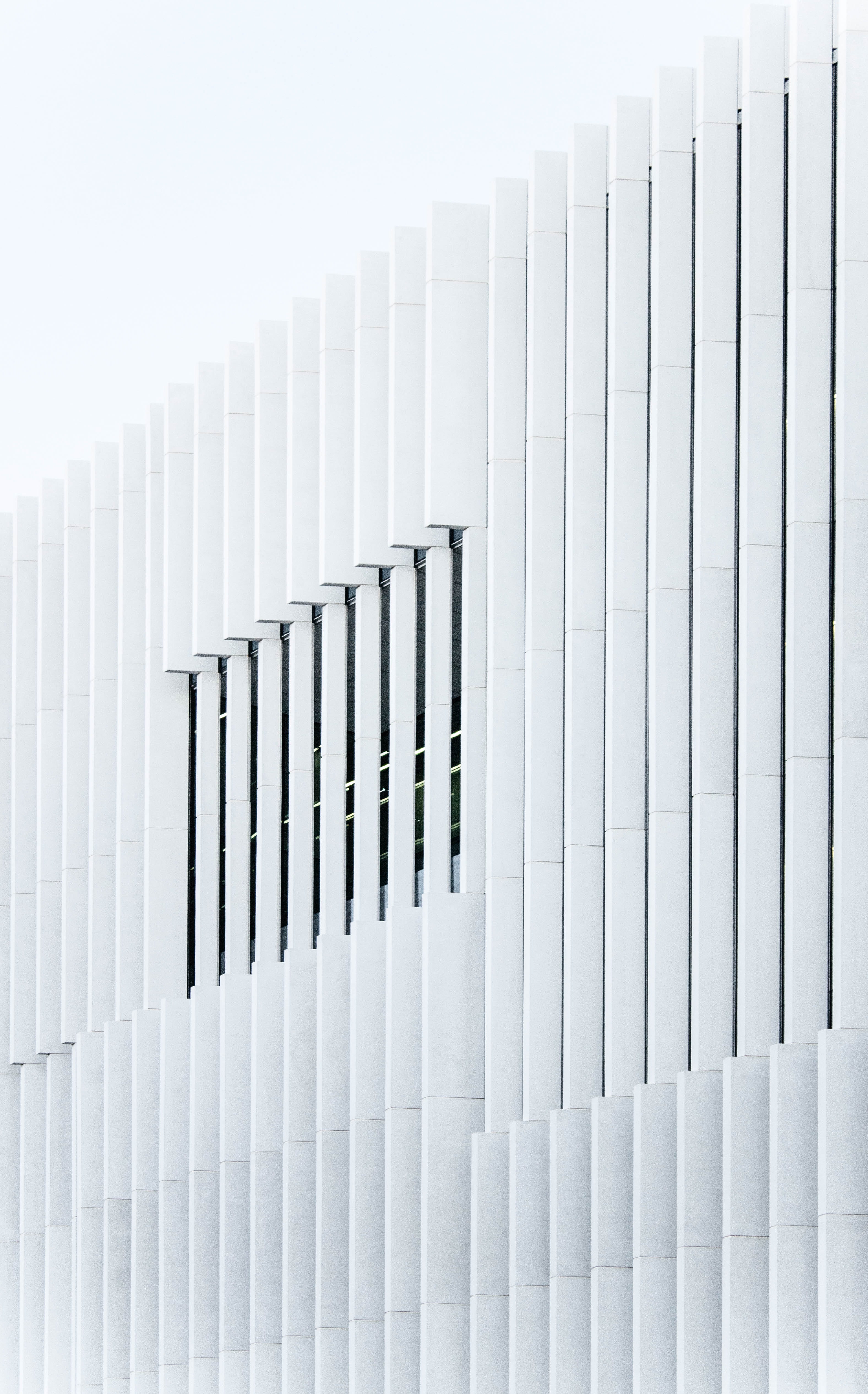 line, white background, portugal, in a row, architecture, indoors, fence, design, shape, white, lisbon, minimal, architectural, edp, sky, clean, pattern, Phone HD Wallpaper