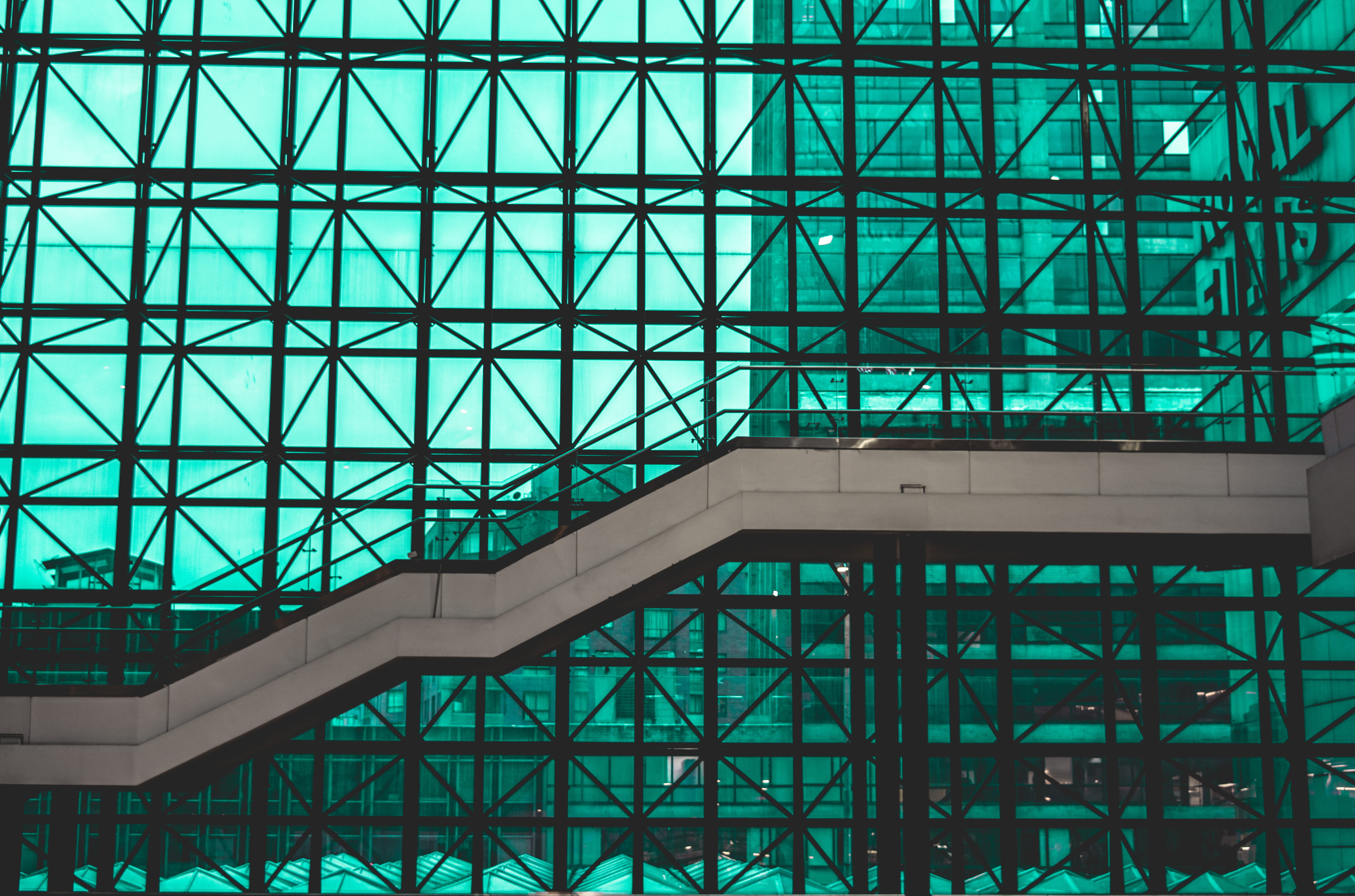 stair, design, no people, futuristic, building Exterior, white, construction Industry, shape, lineas, bridge, concrete, built Structure, urban Scene, geometric Shape, HD Wallpaper