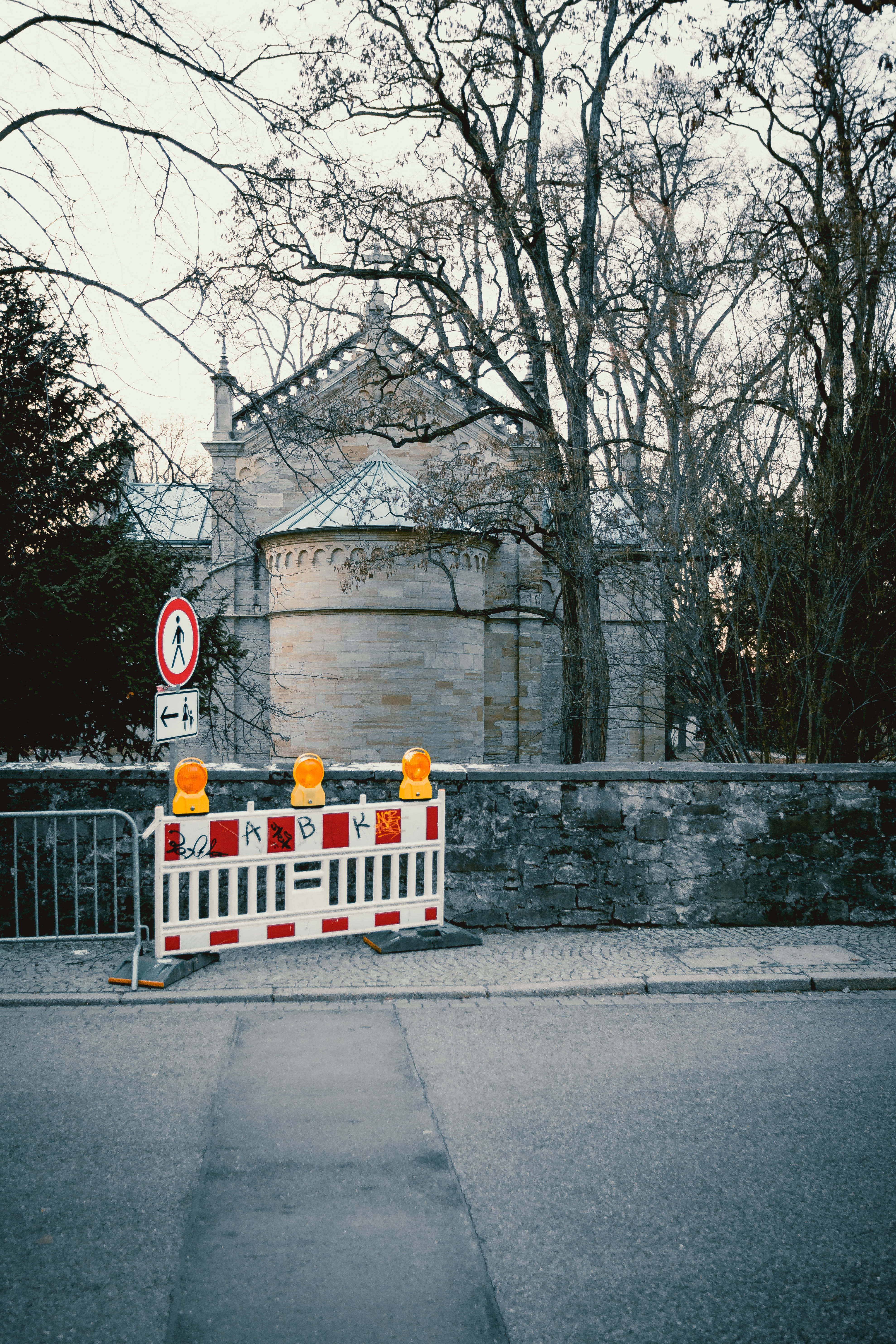 steeple, banister, road, communication, gate, tarmac, rules, asphalt, path, protection, road warning sign, traffic cone, sign, safety, building, way, building exterior, Phone HD Wallpaper
