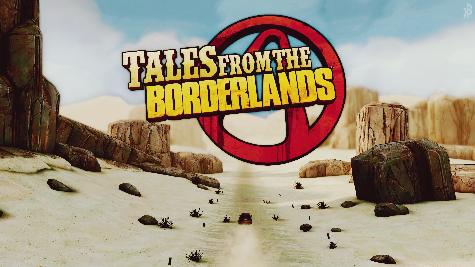 no people, tales from the borderlands, 1080P, day, circle, nature, outdoors, sign, video games, solid, rock, land, water, information, wooden post, cloud - sky, HD Wallpaper