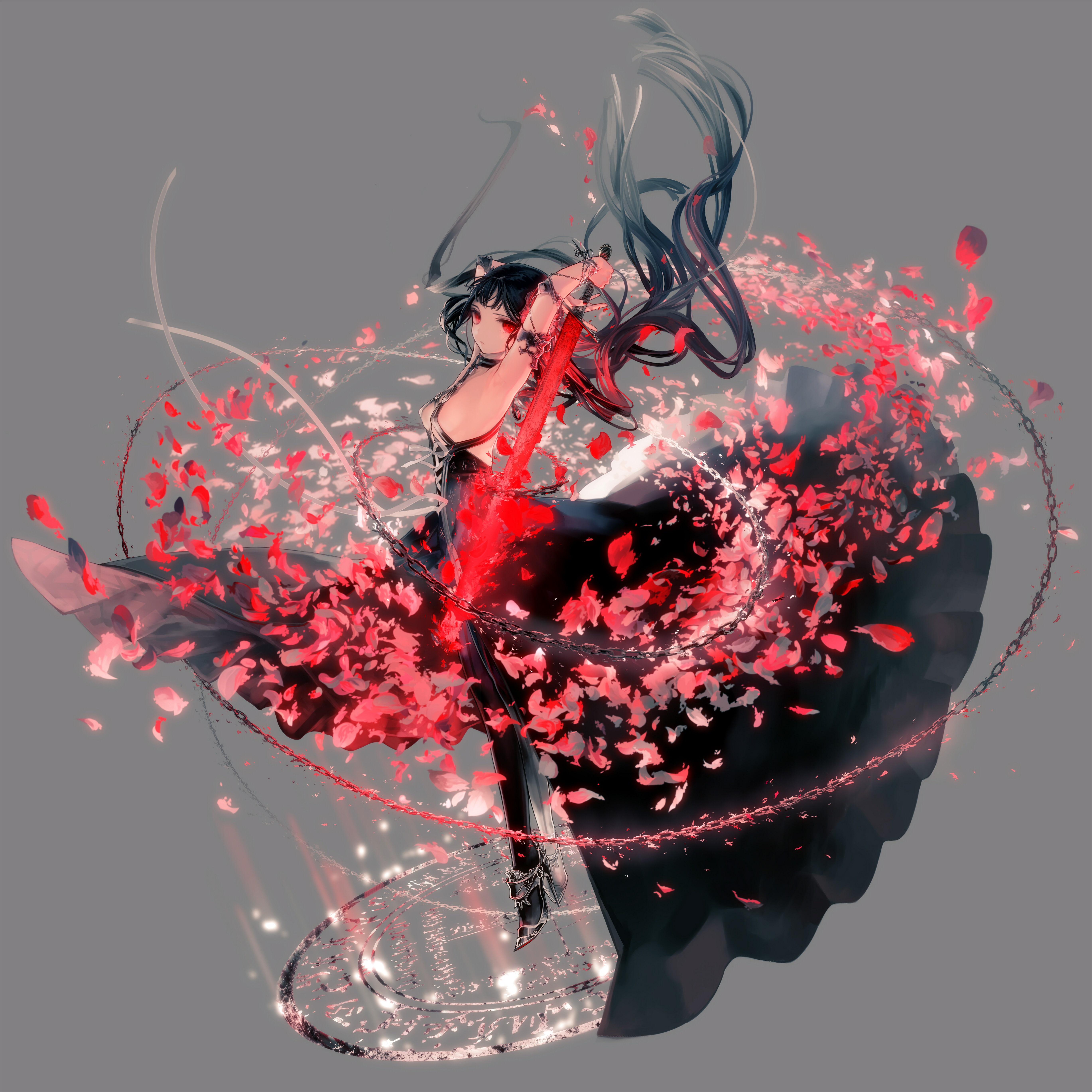 5K, vulnerability, sword, flower, fragility, food and drink, white background, glass, motion, close-up, Rose and Petal, red, long hair, splashing, pouring, Phone HD Wallpaper