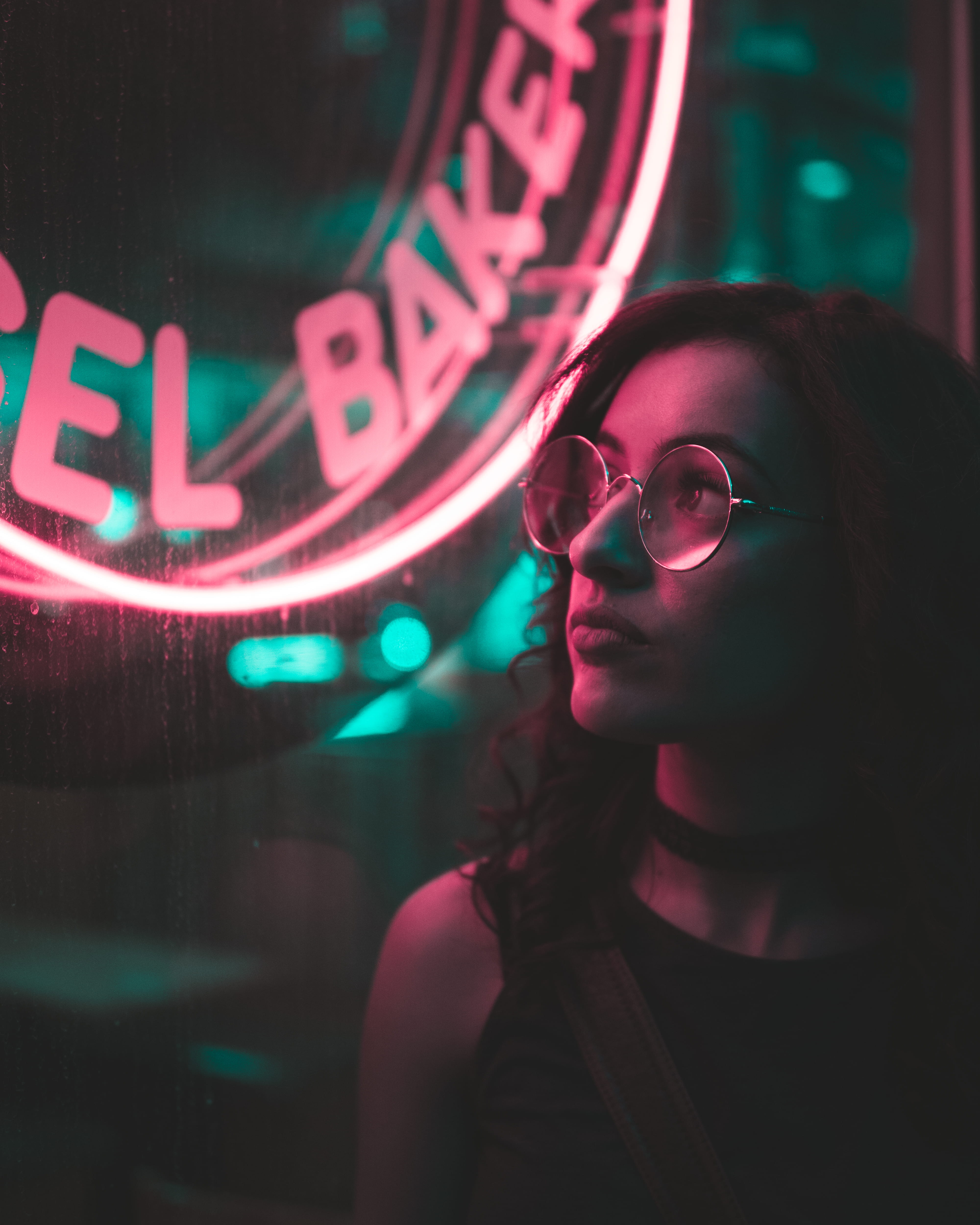 real people, young adult, glass, wearing, night, warm, sign, one person, reflection, window, lifestyles, looking away, nightlife, fashion, cool, headshot, Phone HD Wallpaper