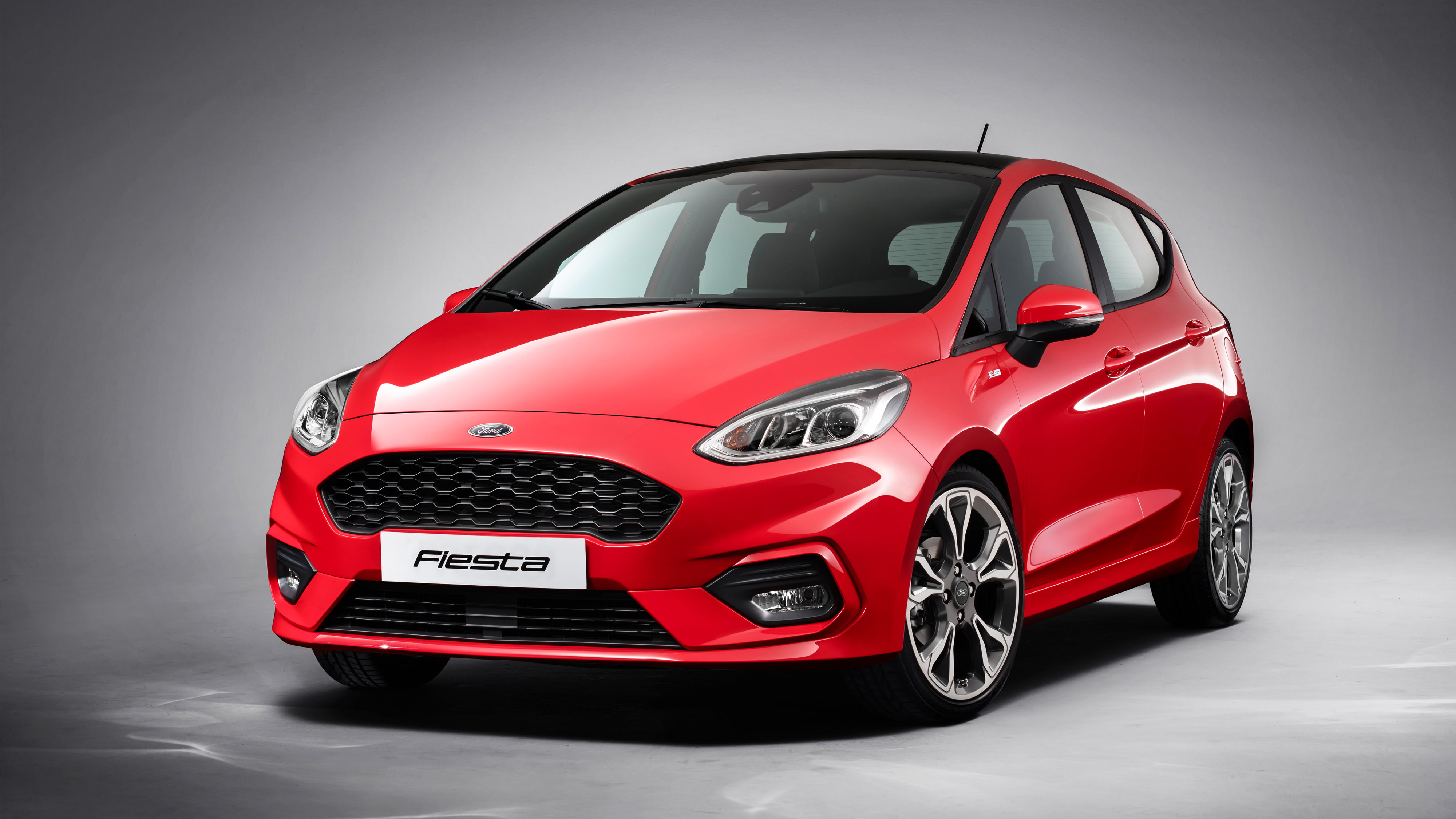 cool attitude, choice, studio shot, gray, travel, 2017, speed, sports car, red, land vehicle, indoors, ford, car, motor vehicle, gray background, fiesta, HD Wallpaper