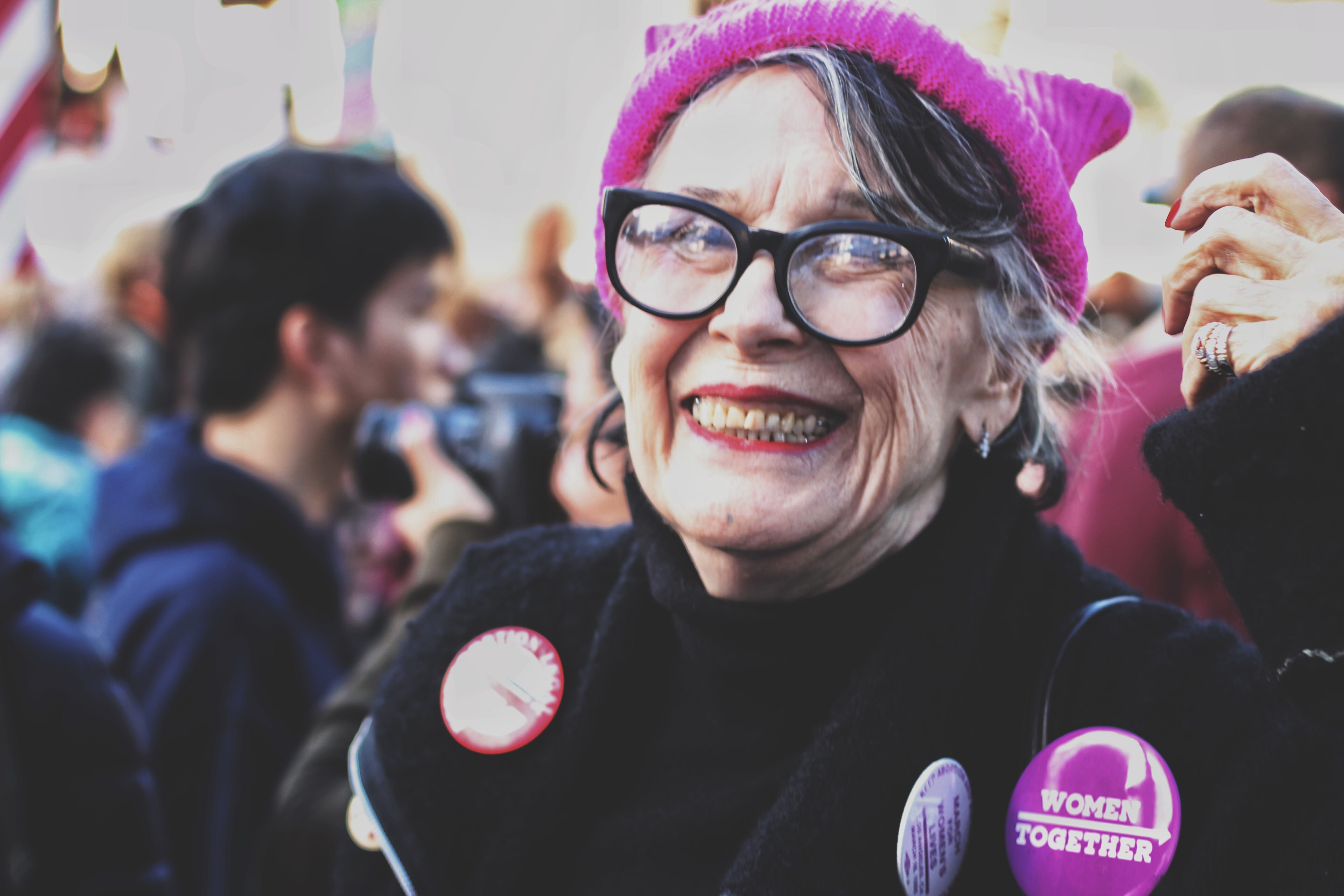 headshot, real people, group of people, incidental people, young adult, front view, women, 5K, women’s march, leader, emotion, enjoyment, people, leisure activity, HD Wallpaper