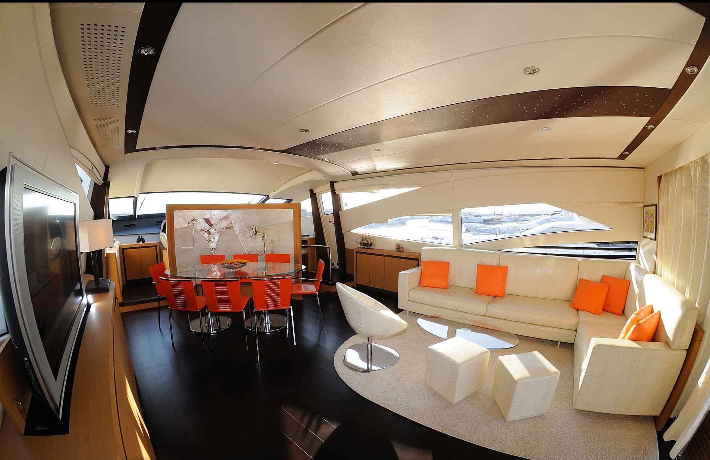 design, interior, Suite, 1080P, yacht, Capri Italy, Motor Yacht PERSHING, style, HD Wallpaper